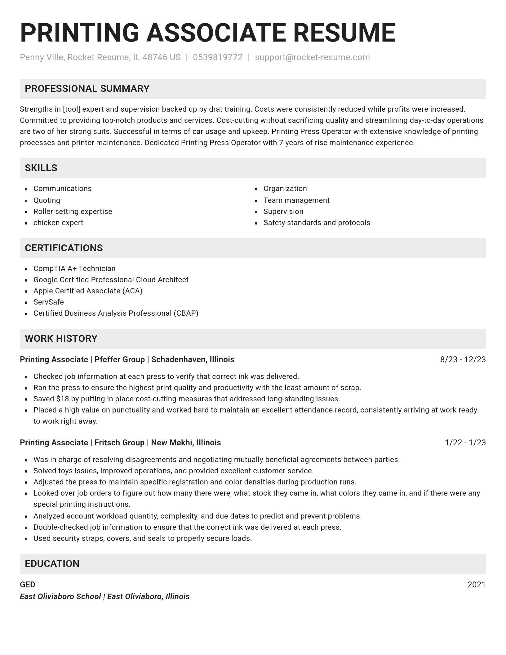 Genius resume template