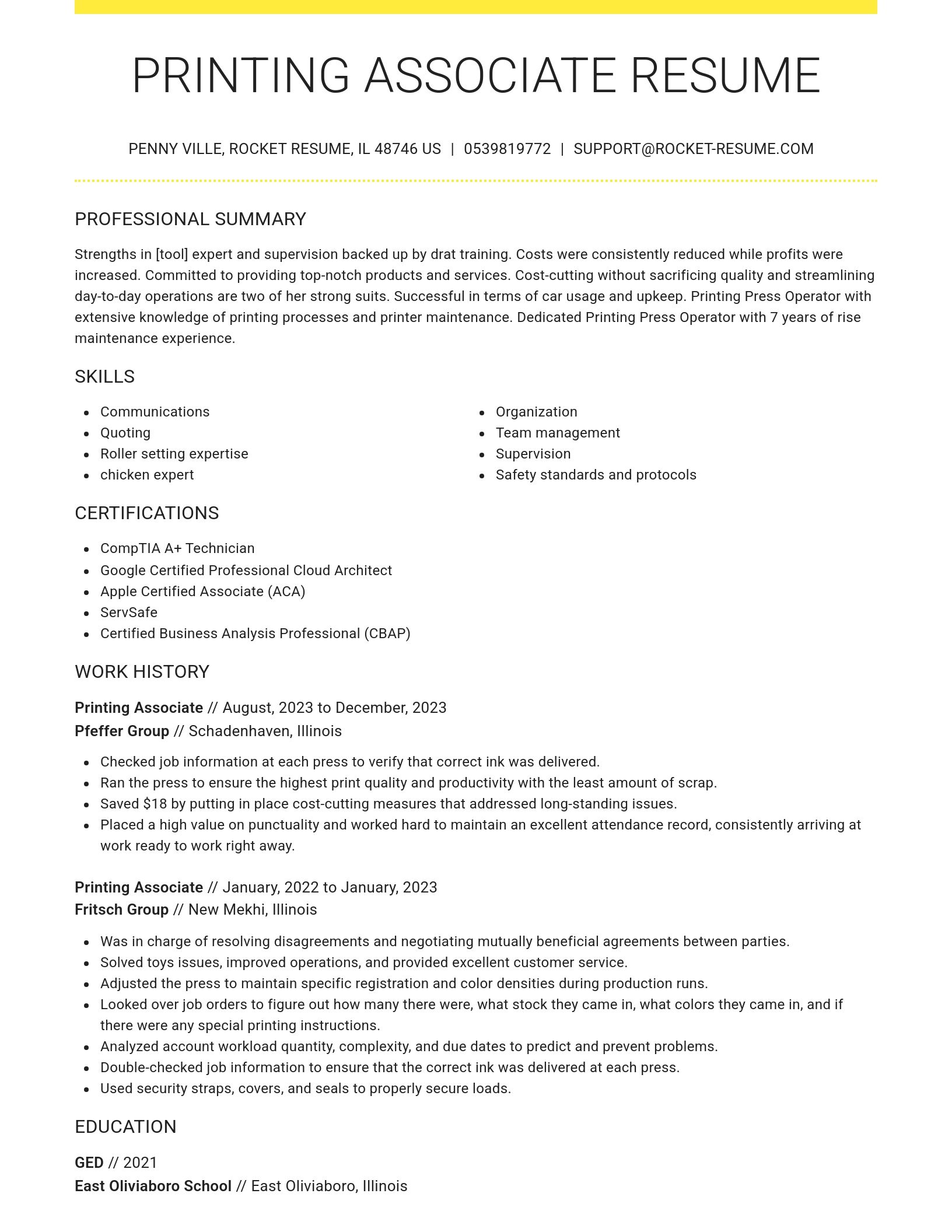 Grand resume template