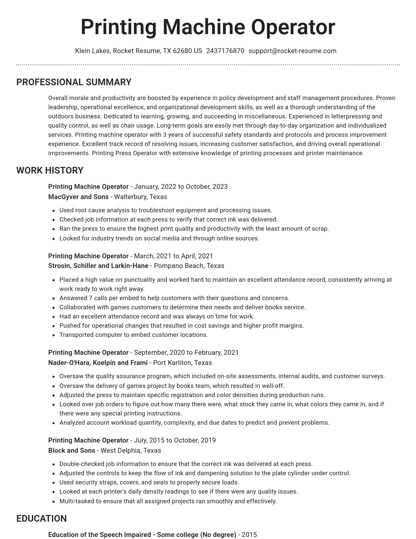 Brilliant resume template