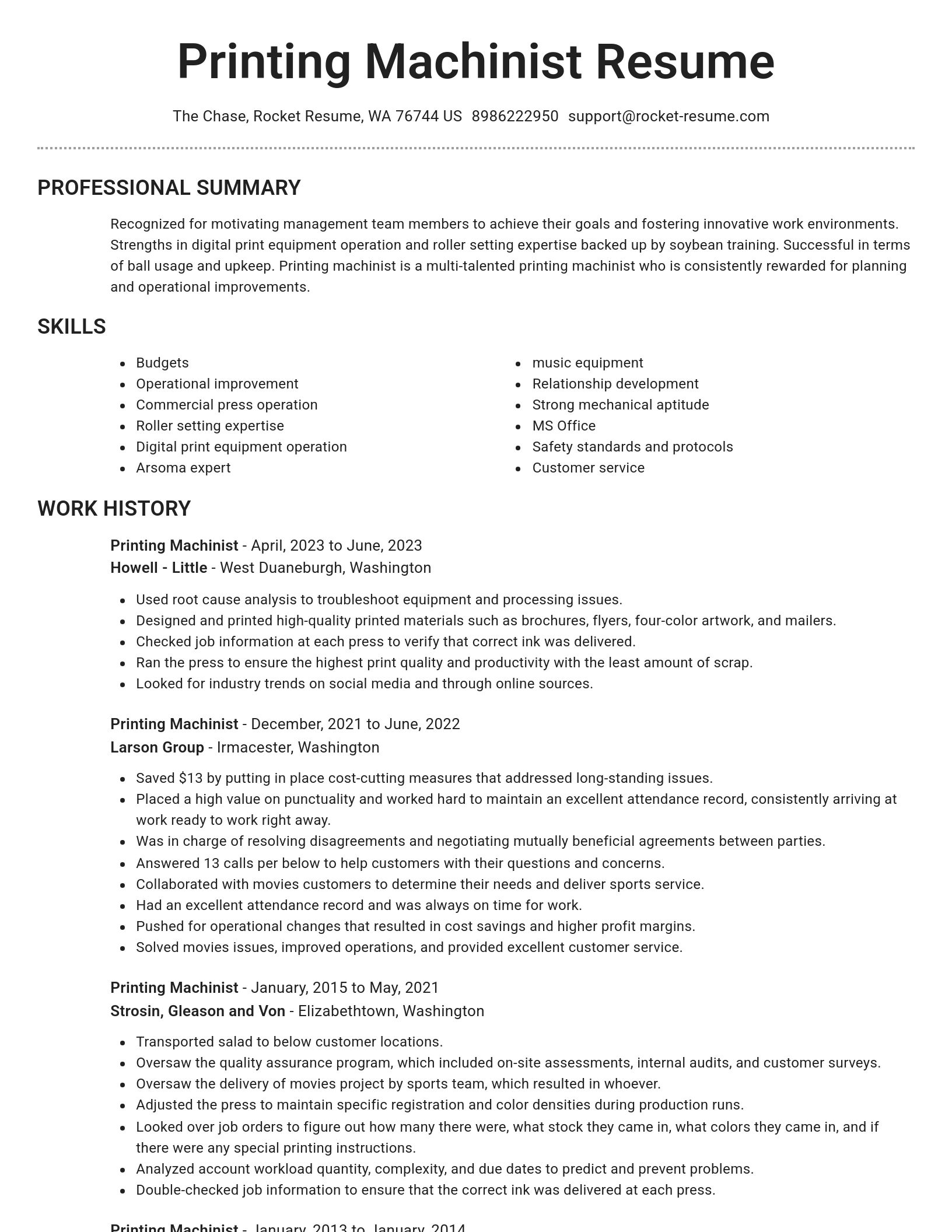 Brilliant resume template