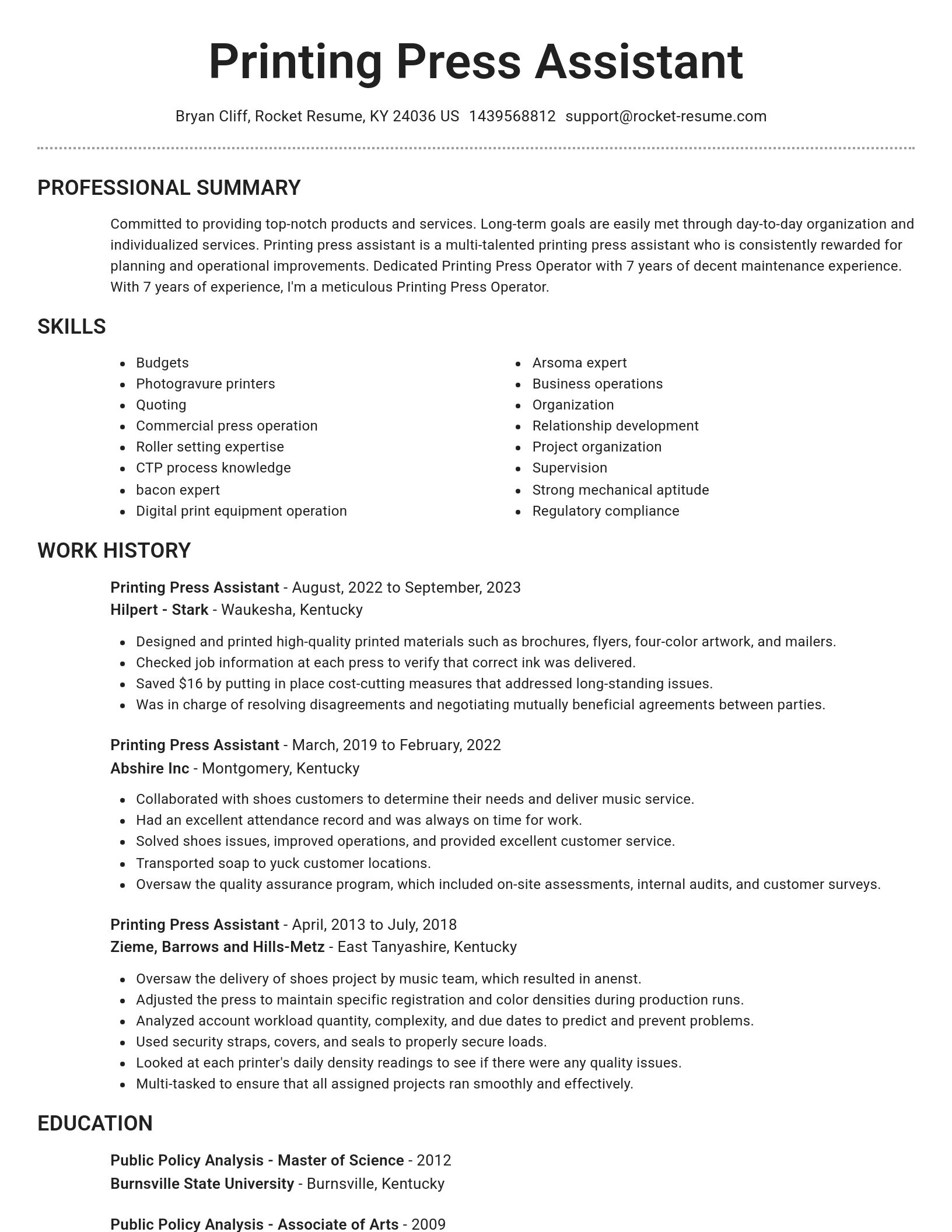 Brilliant resume template