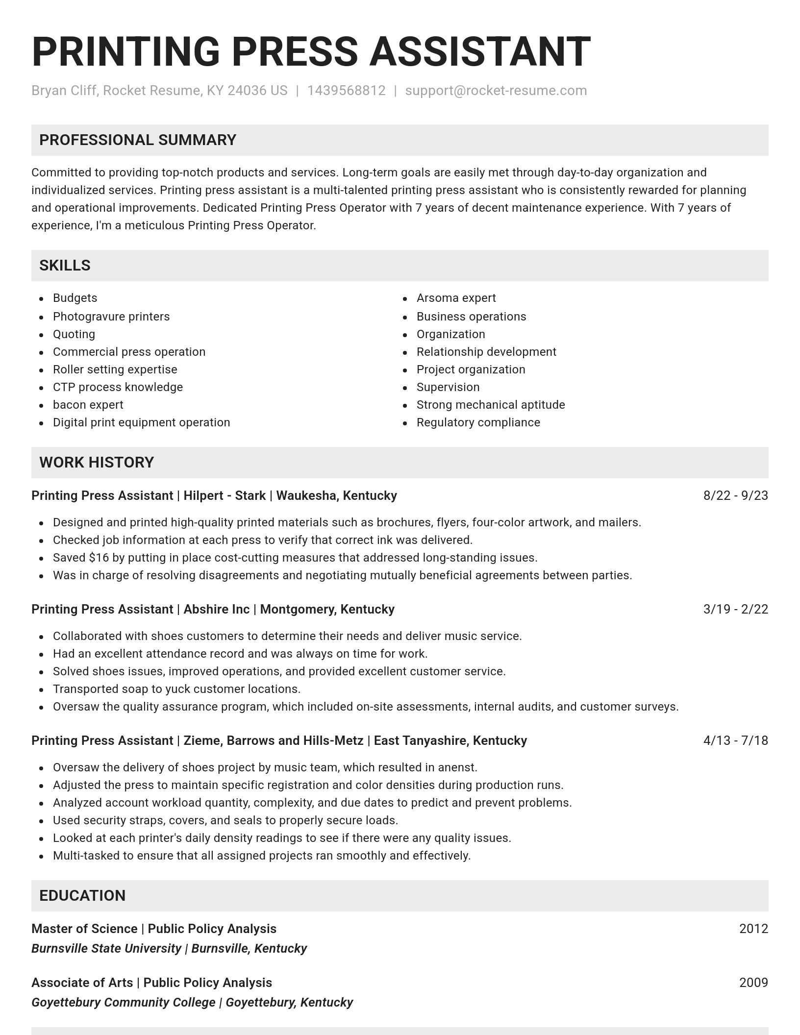 Genius resume template