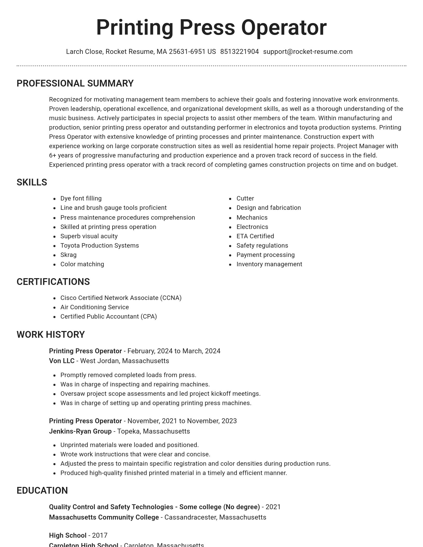 Brilliant resume template