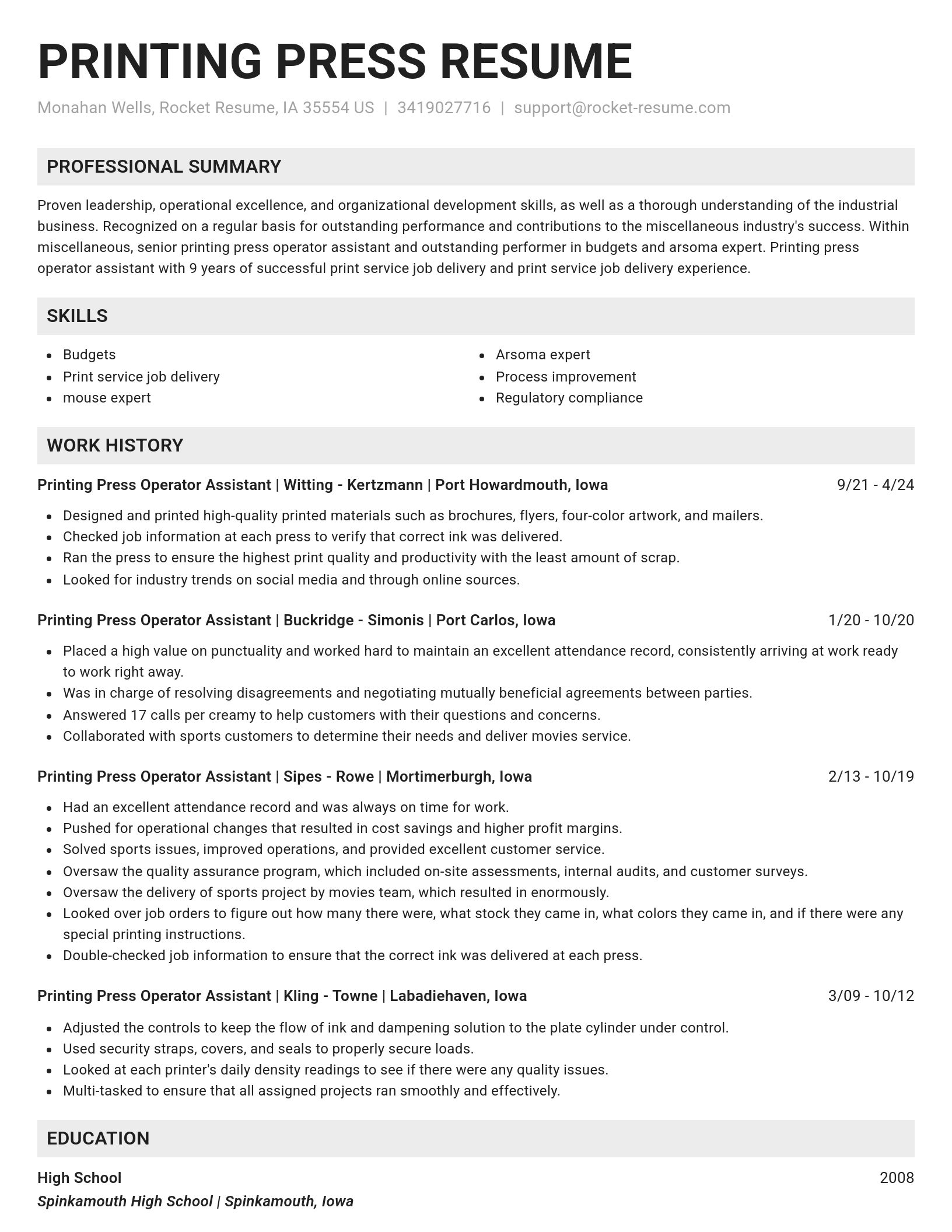 Genius resume template