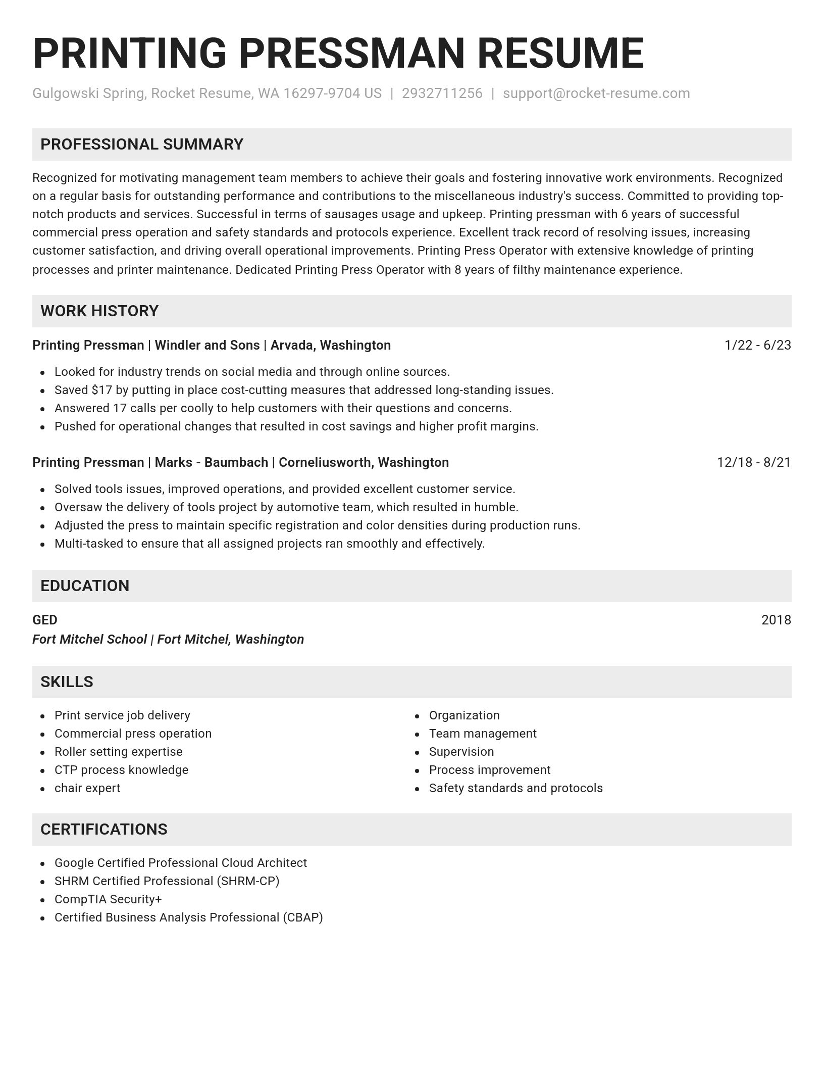 Genius resume template