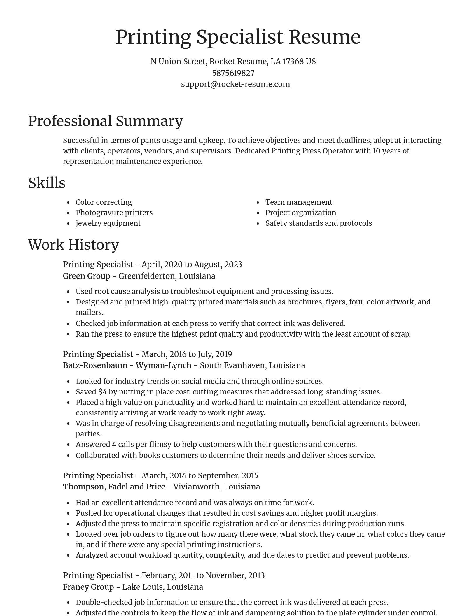 Focal Point resume template