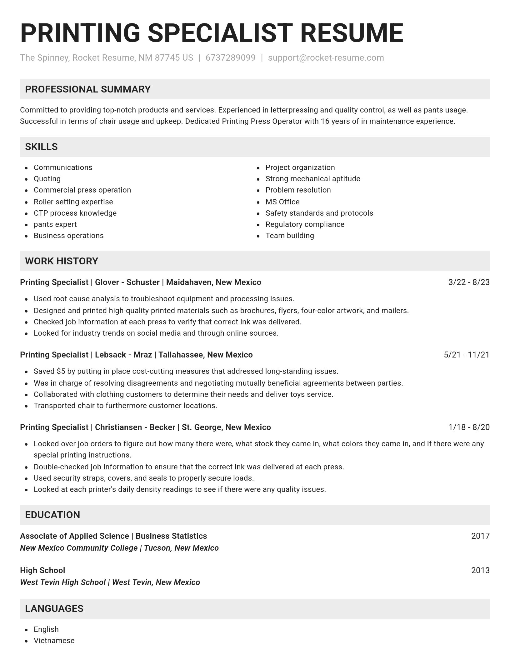 Genius resume template