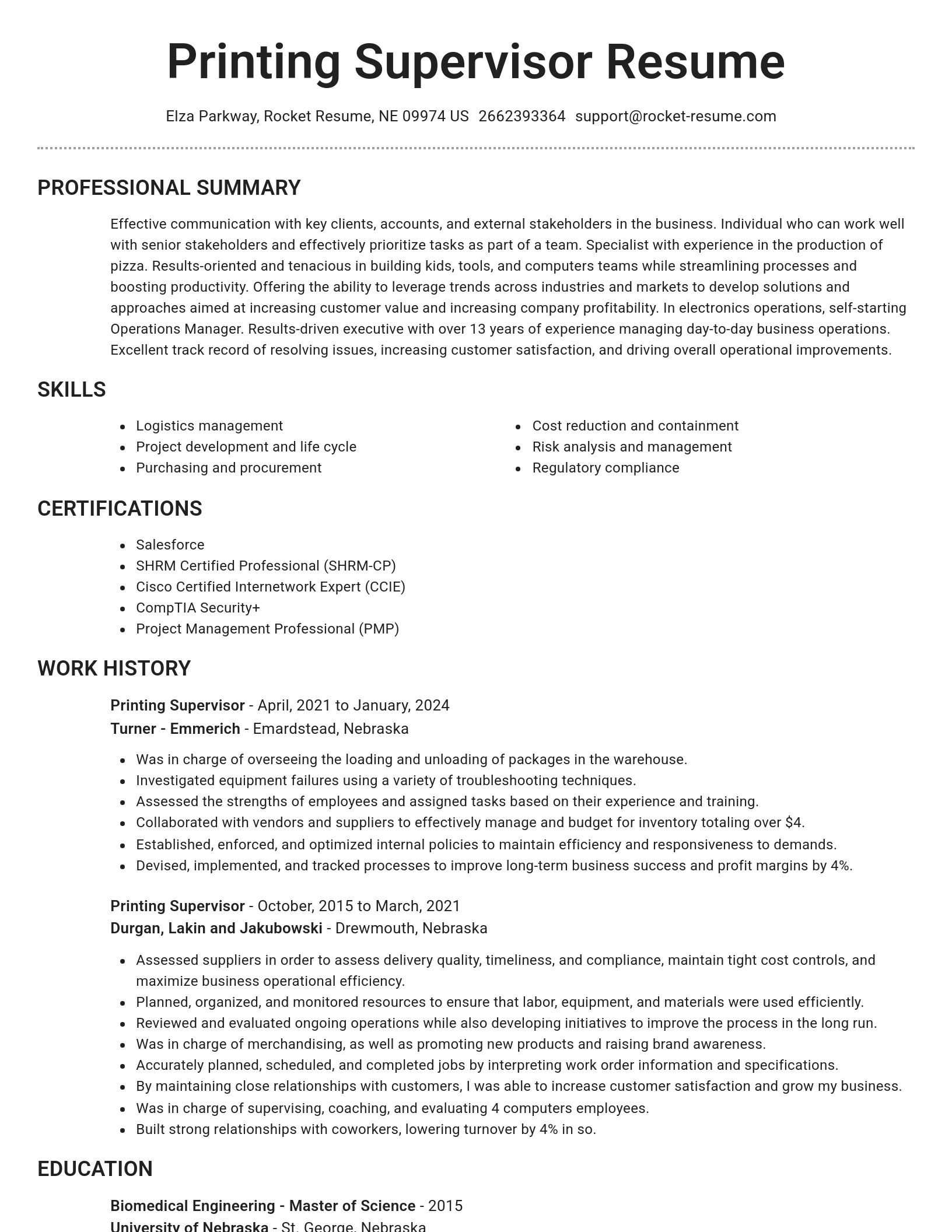 Brilliant resume template