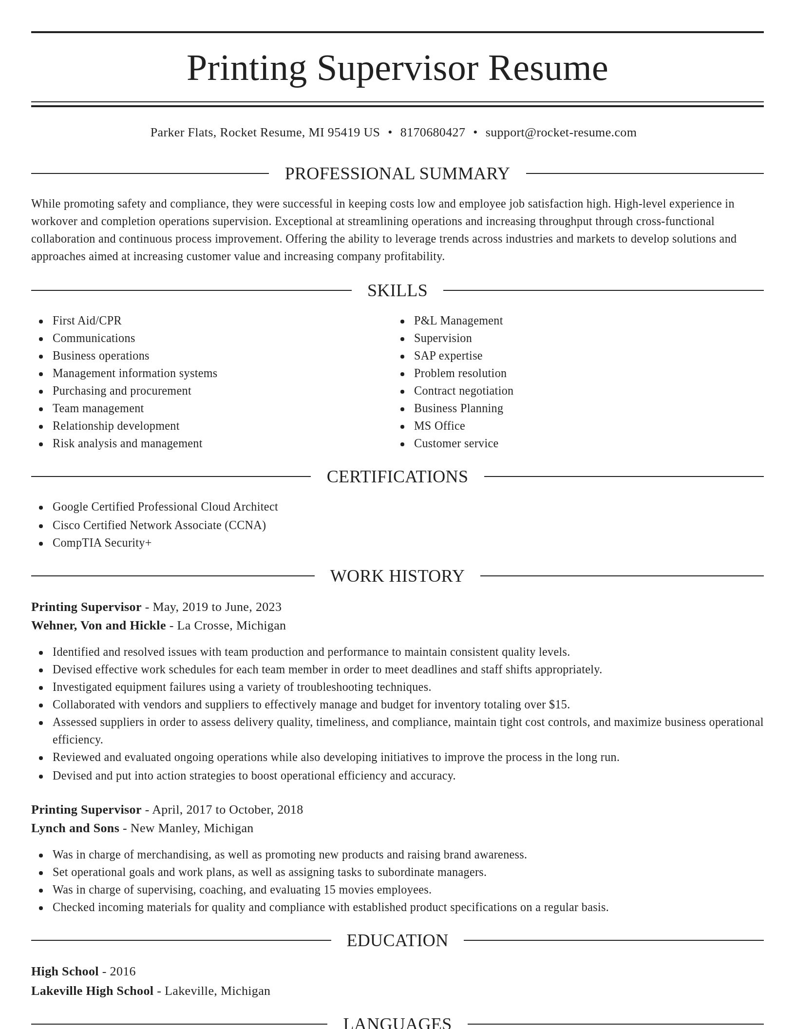Elegant resume template