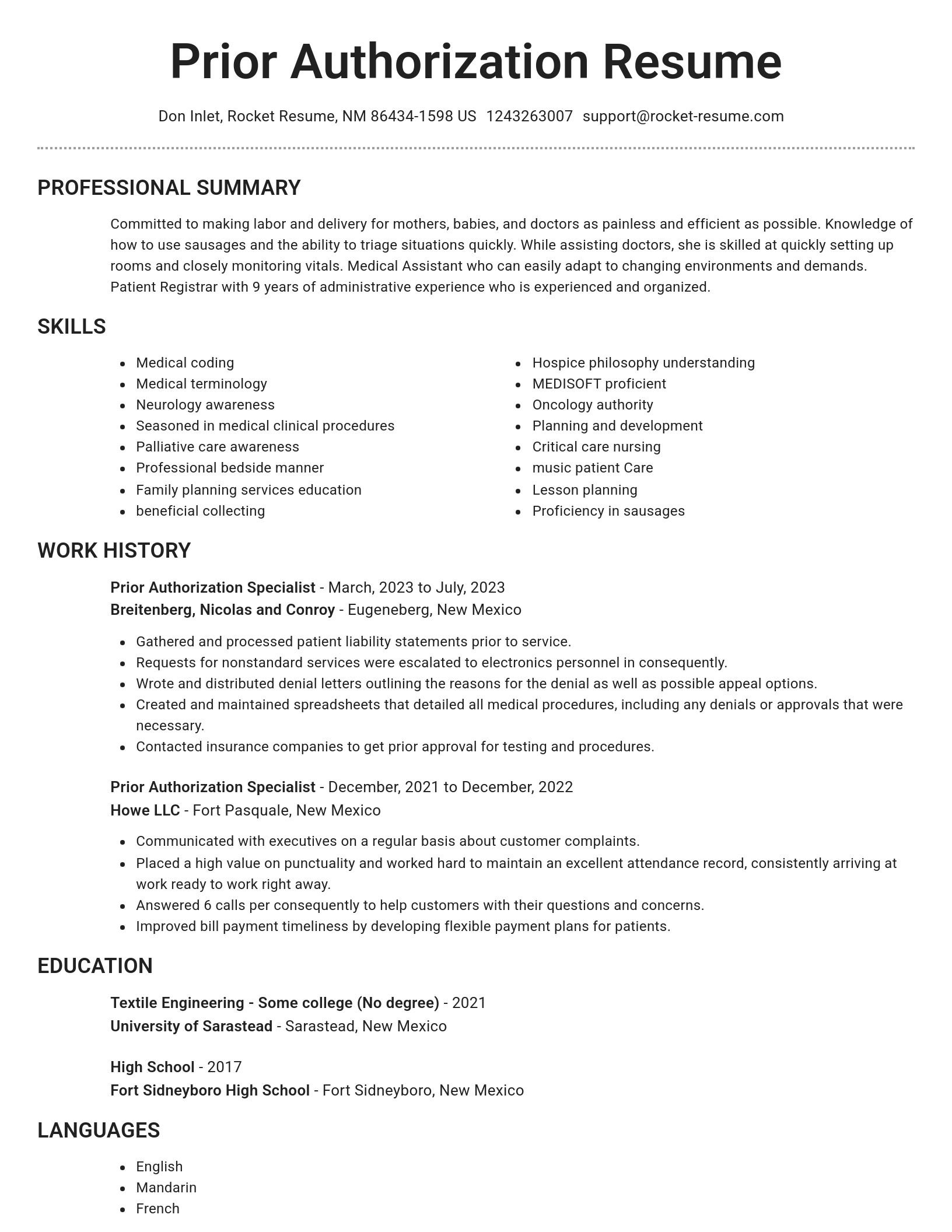 Brilliant resume template
