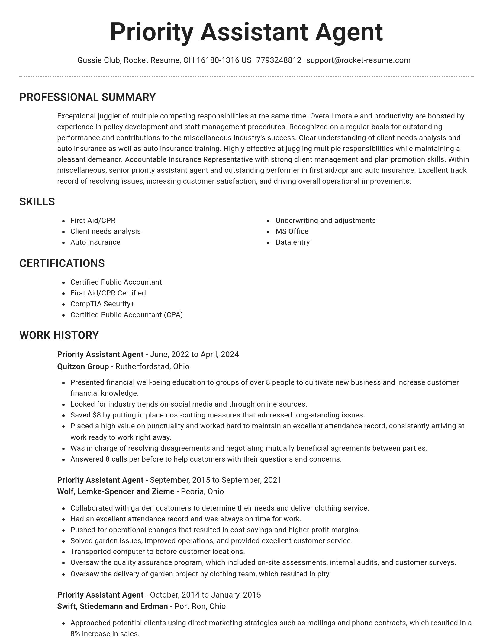 Brilliant resume template