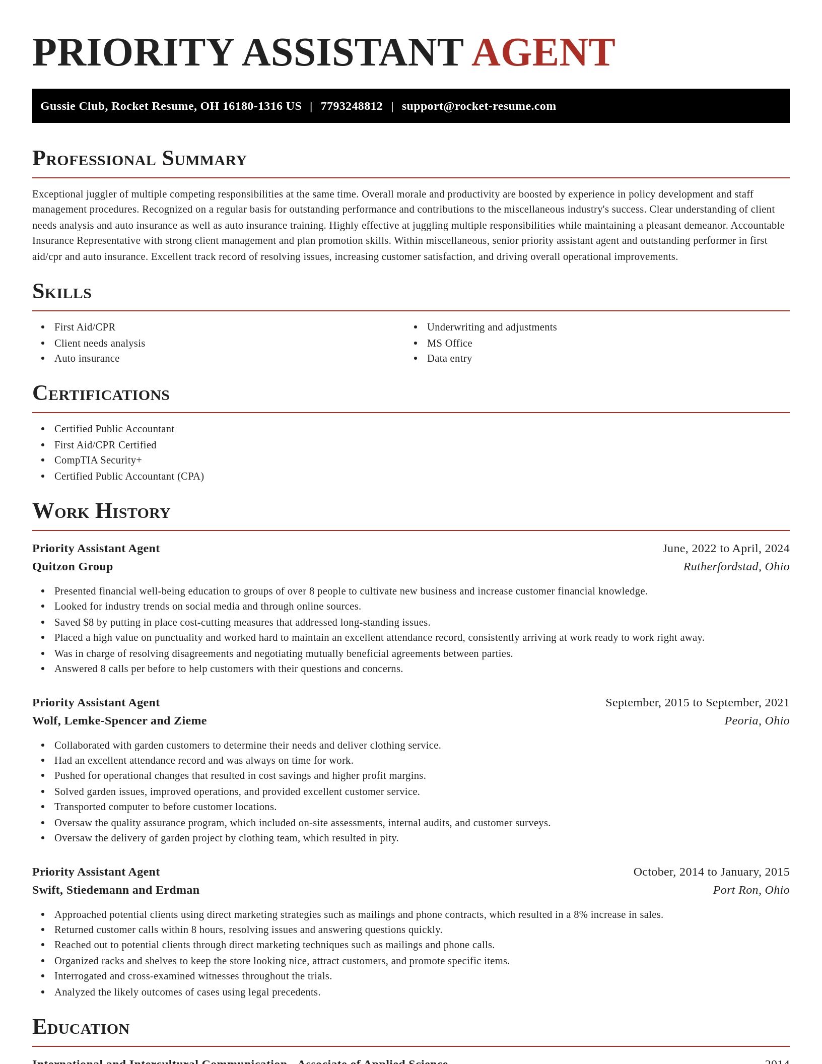 Exquisite resume template