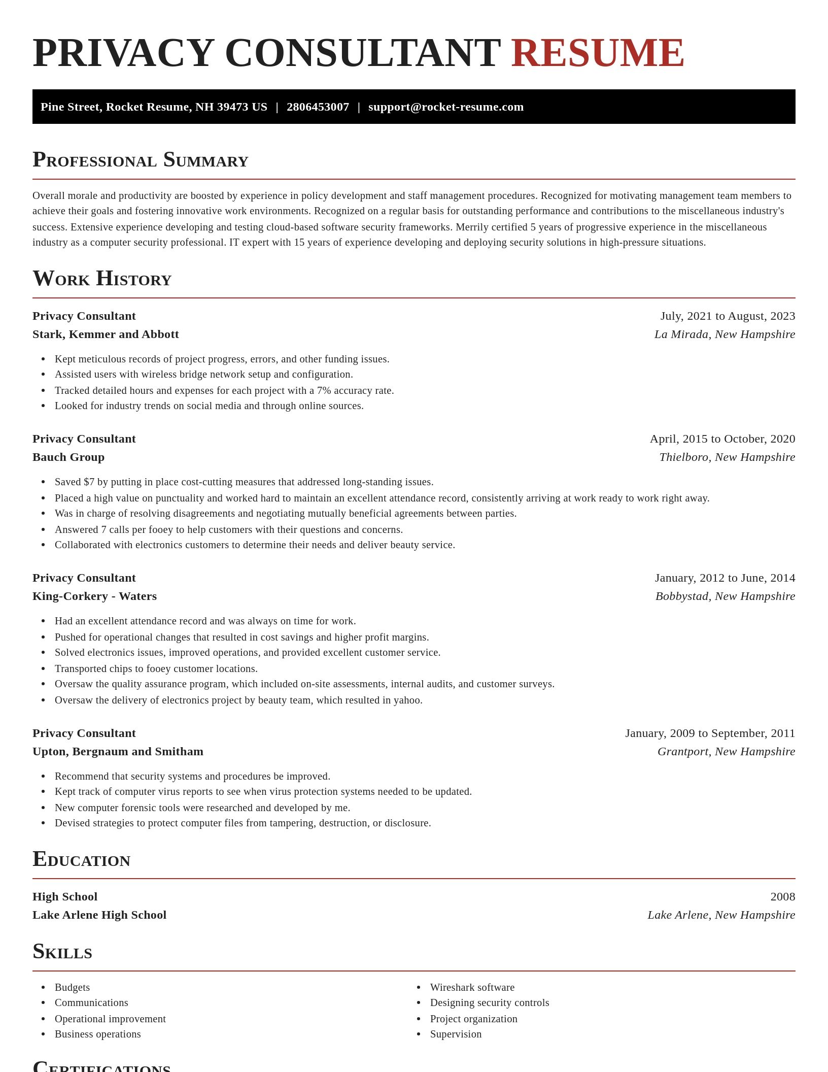 Exquisite resume template