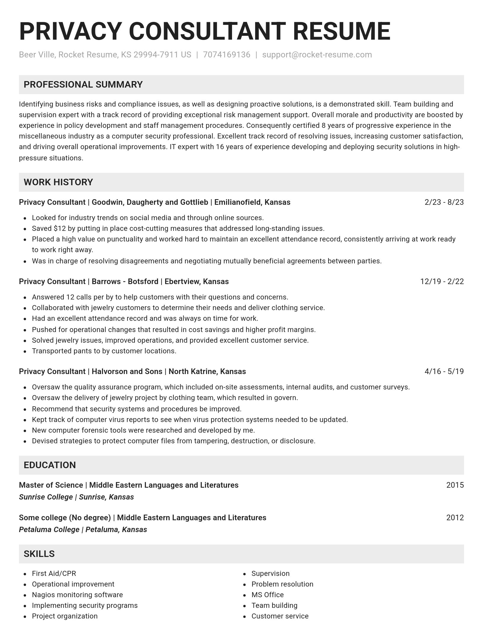 Genius resume template