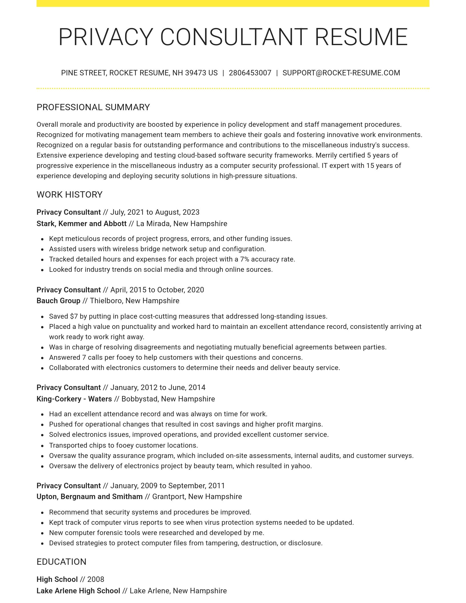 Grand resume template