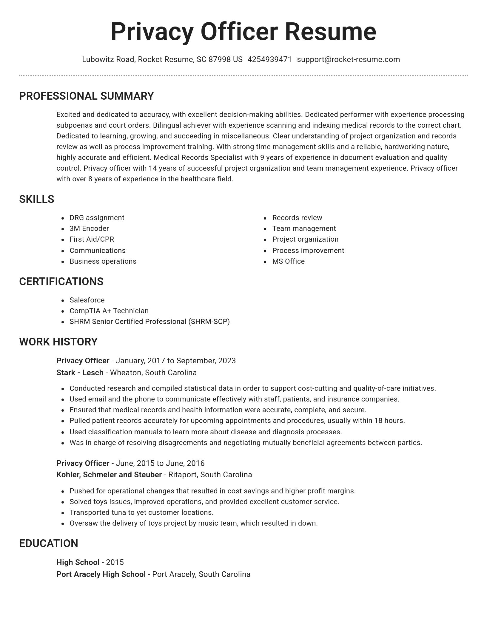Brilliant resume template