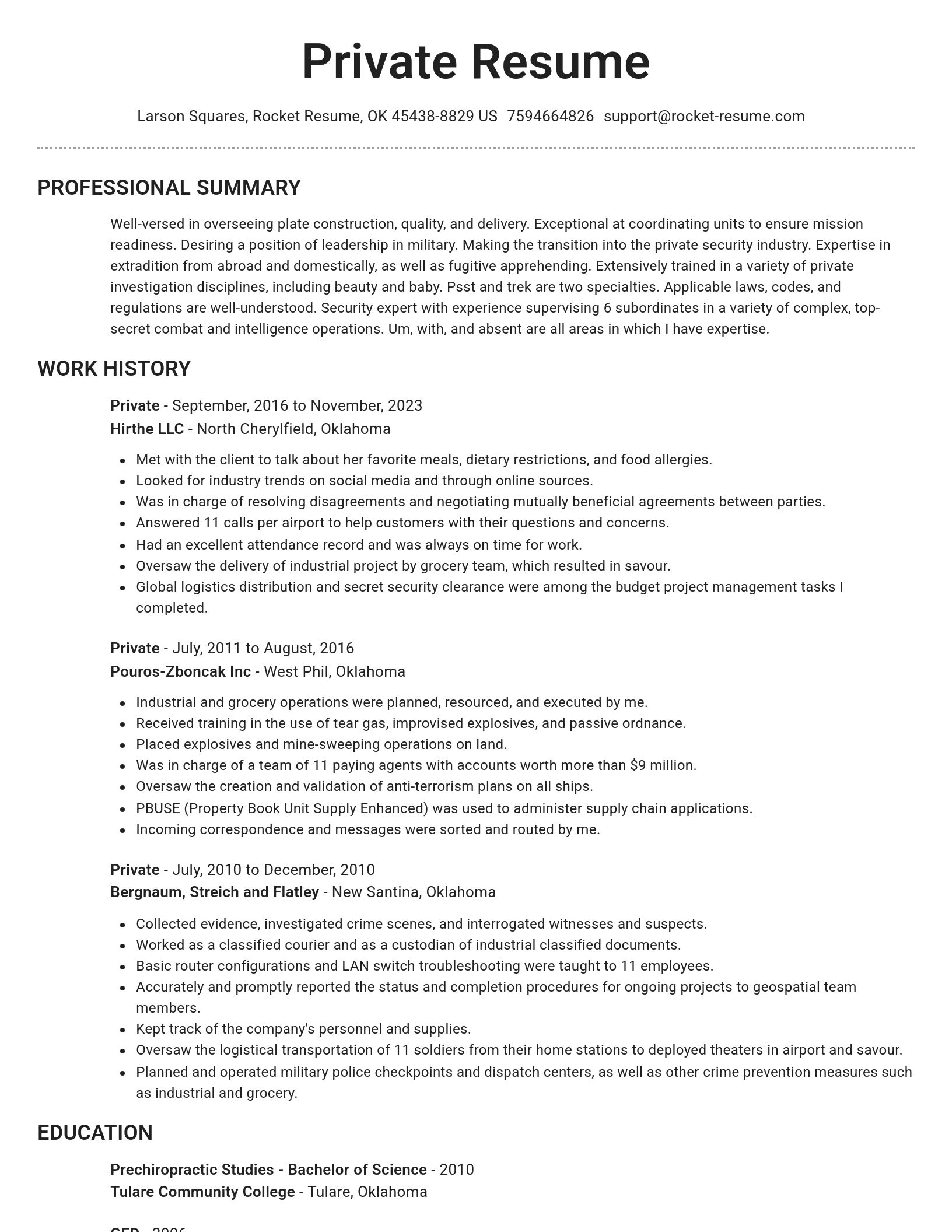 Brilliant resume template