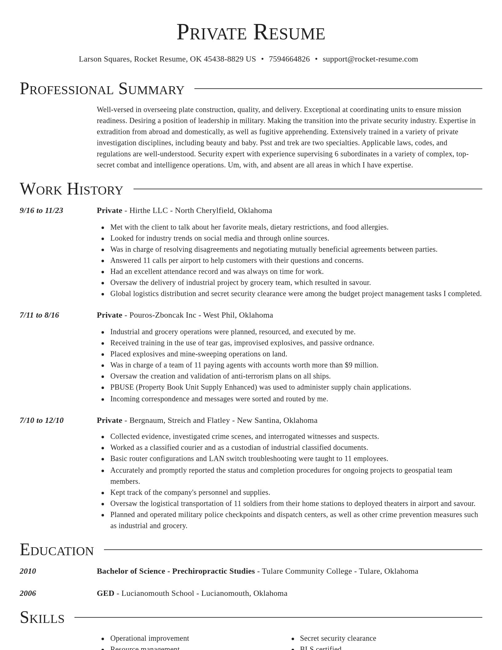 Director resume template