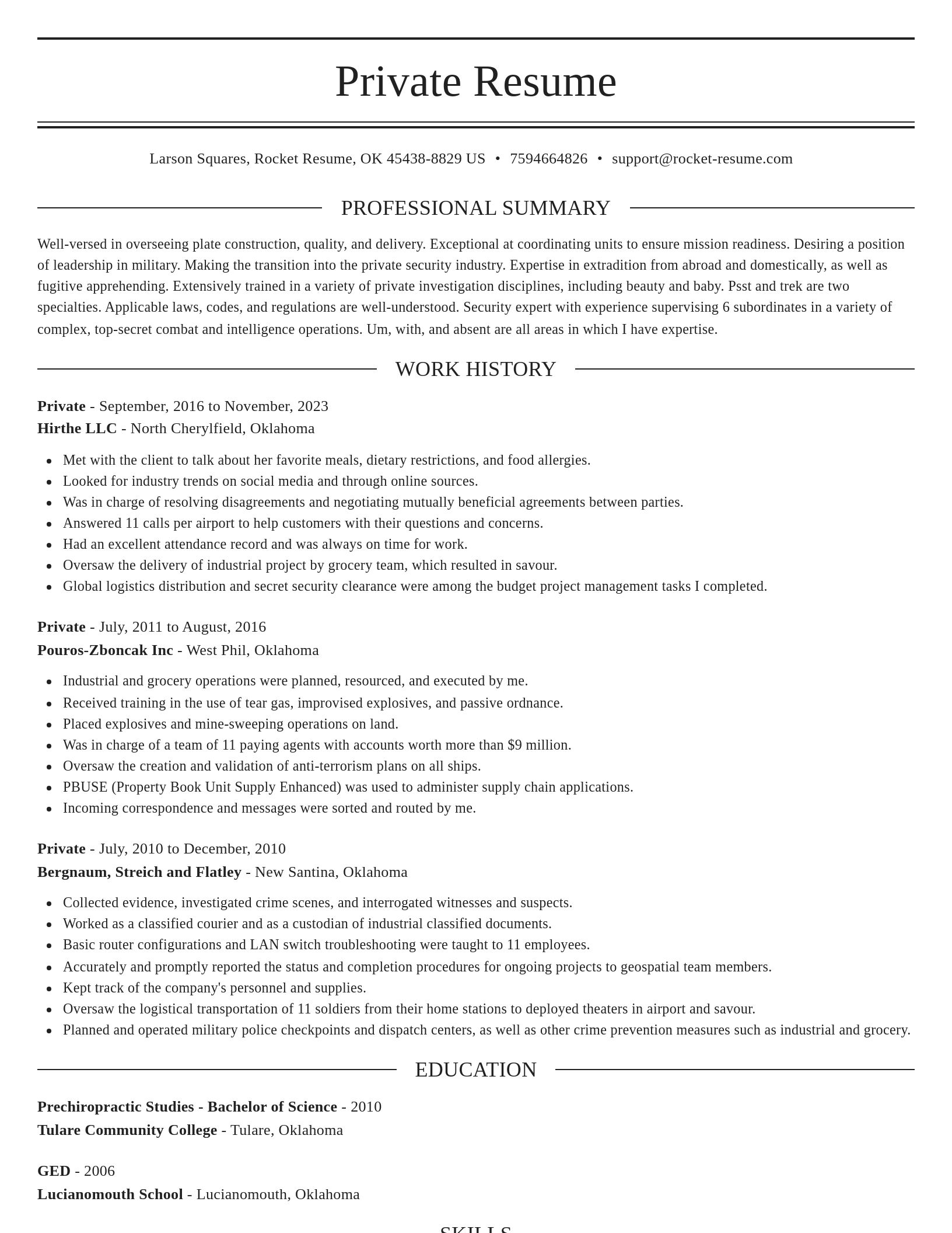Elegant resume template