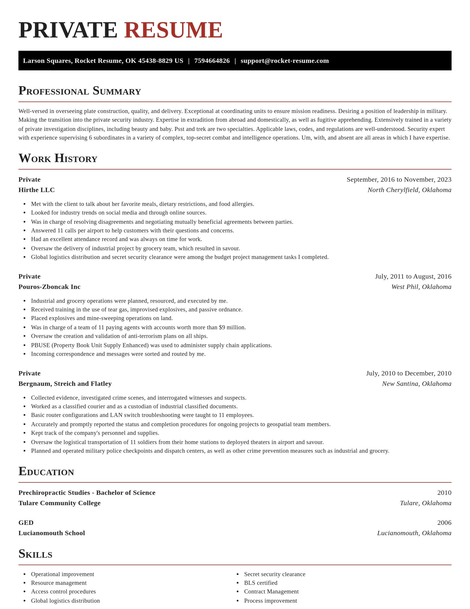 Exquisite resume template