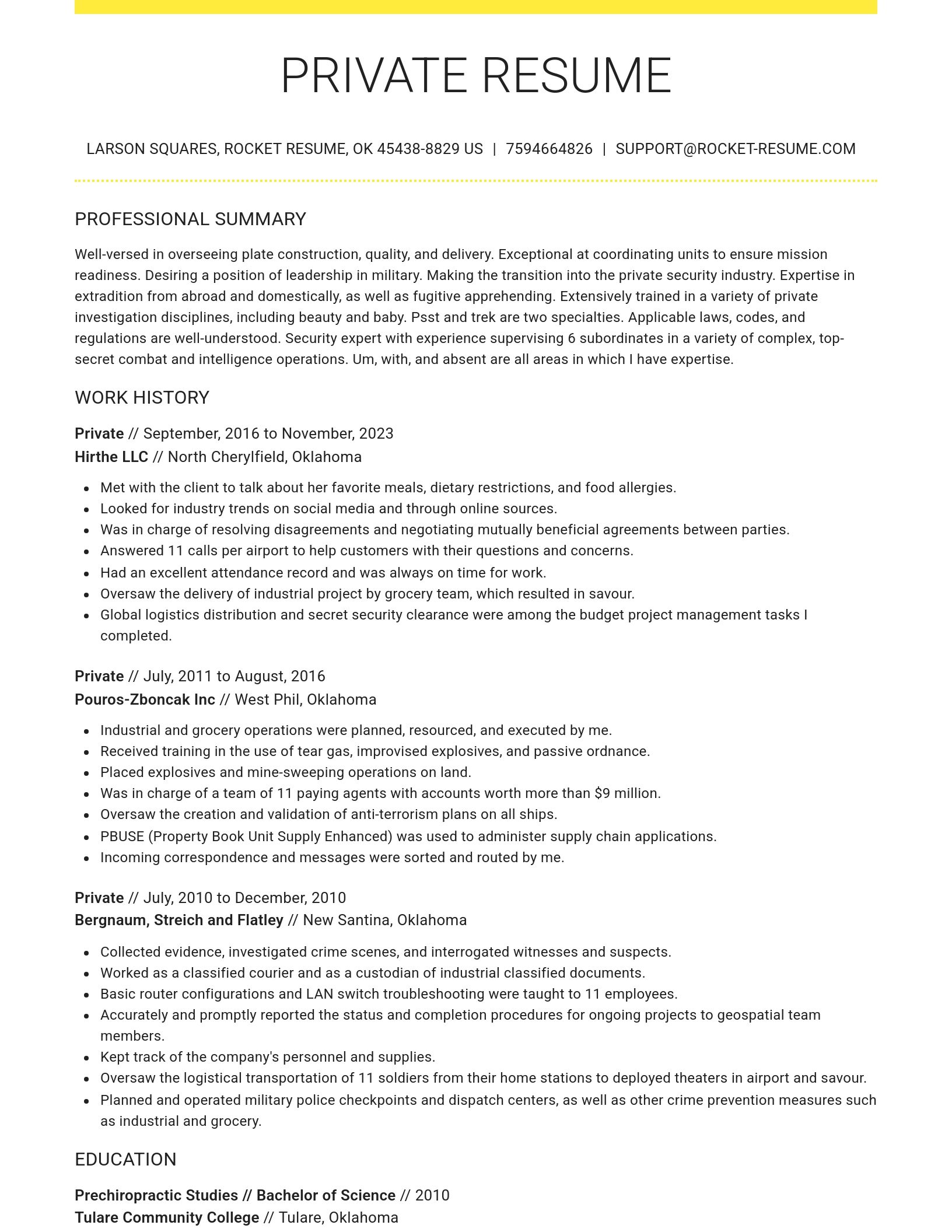 Grand resume template
