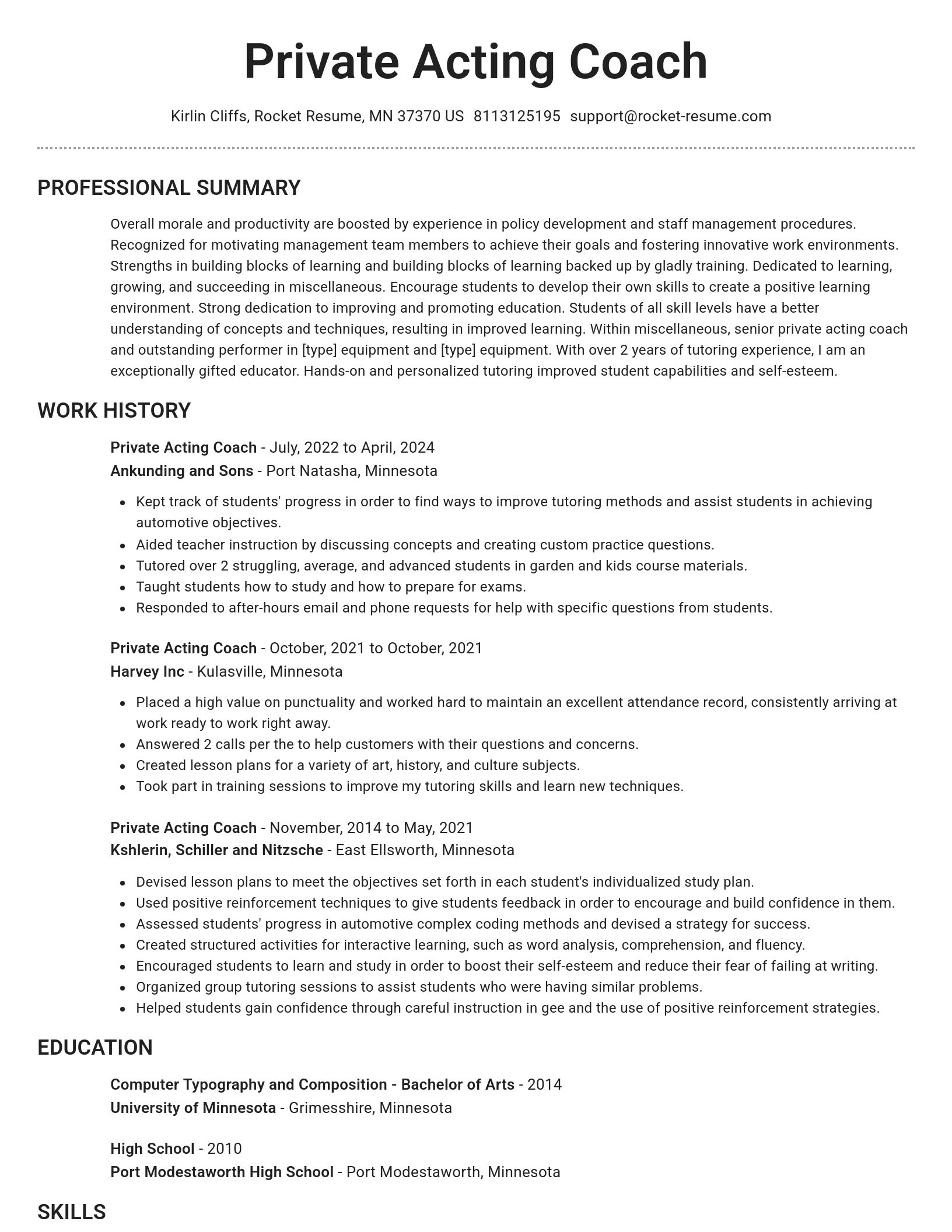 Brilliant resume template