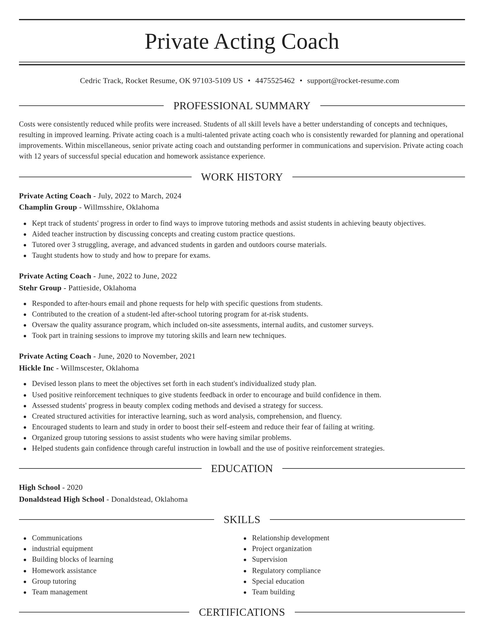 Elegant resume template