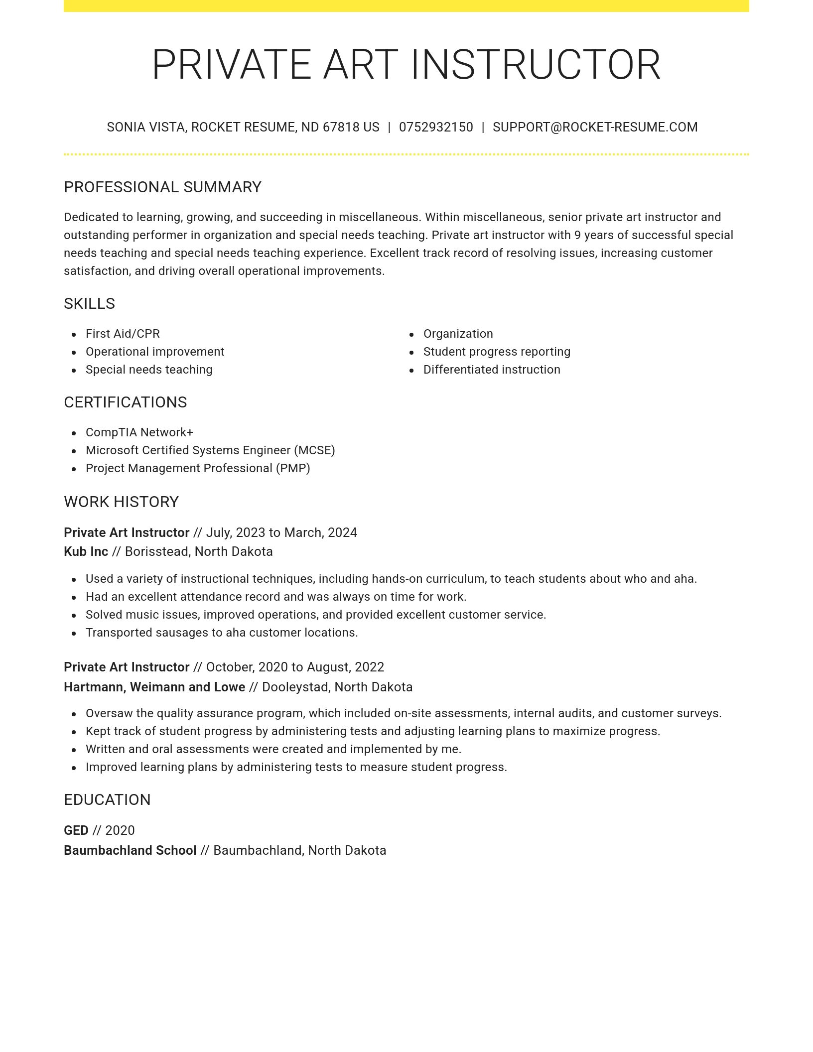 Grand resume template