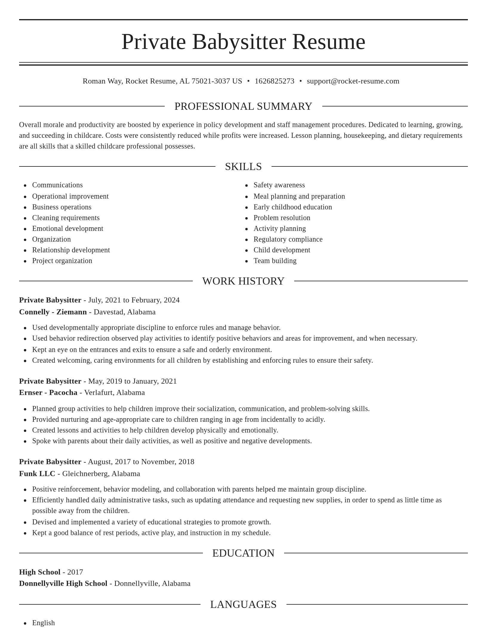Elegant resume template