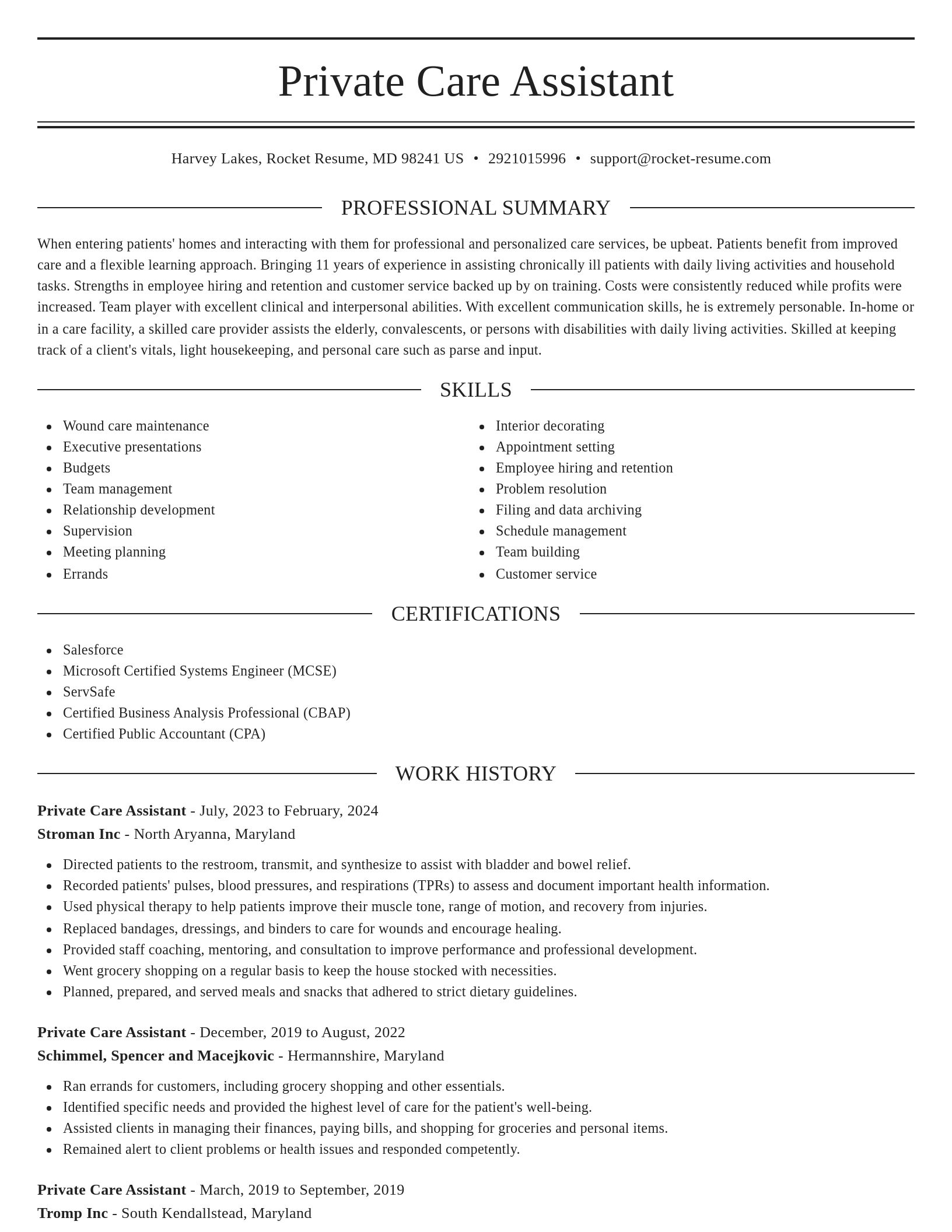 Elegant resume template
