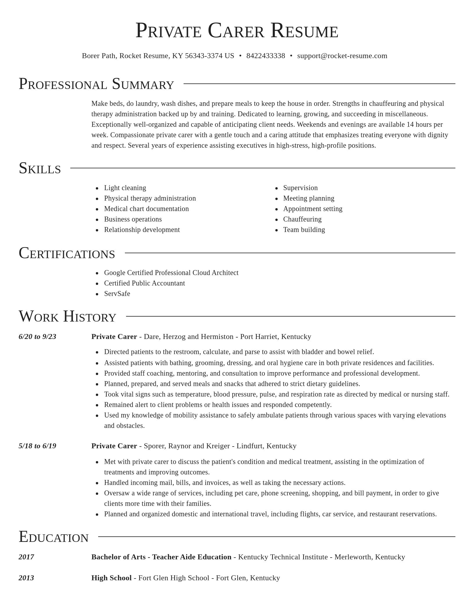 Director resume template