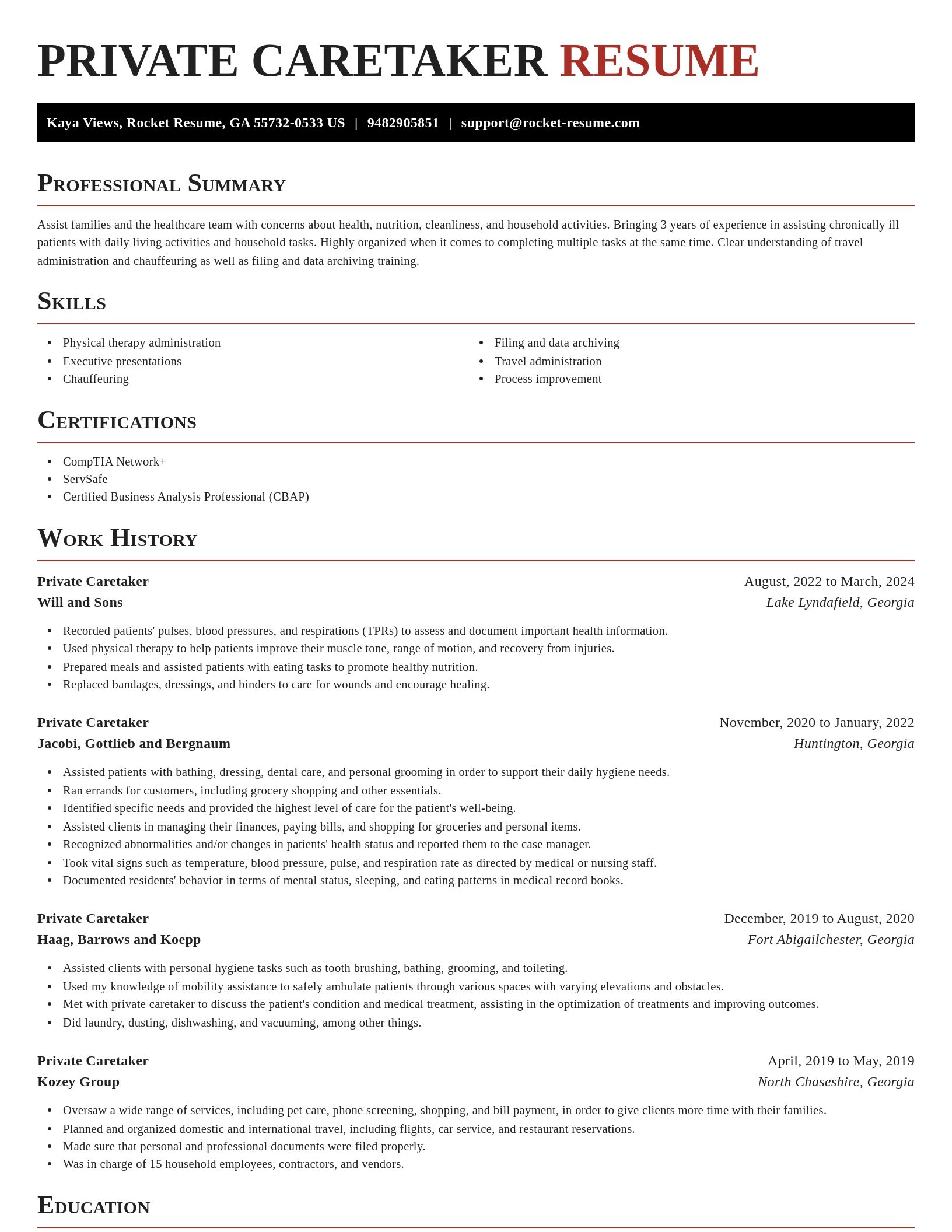 Exquisite resume template