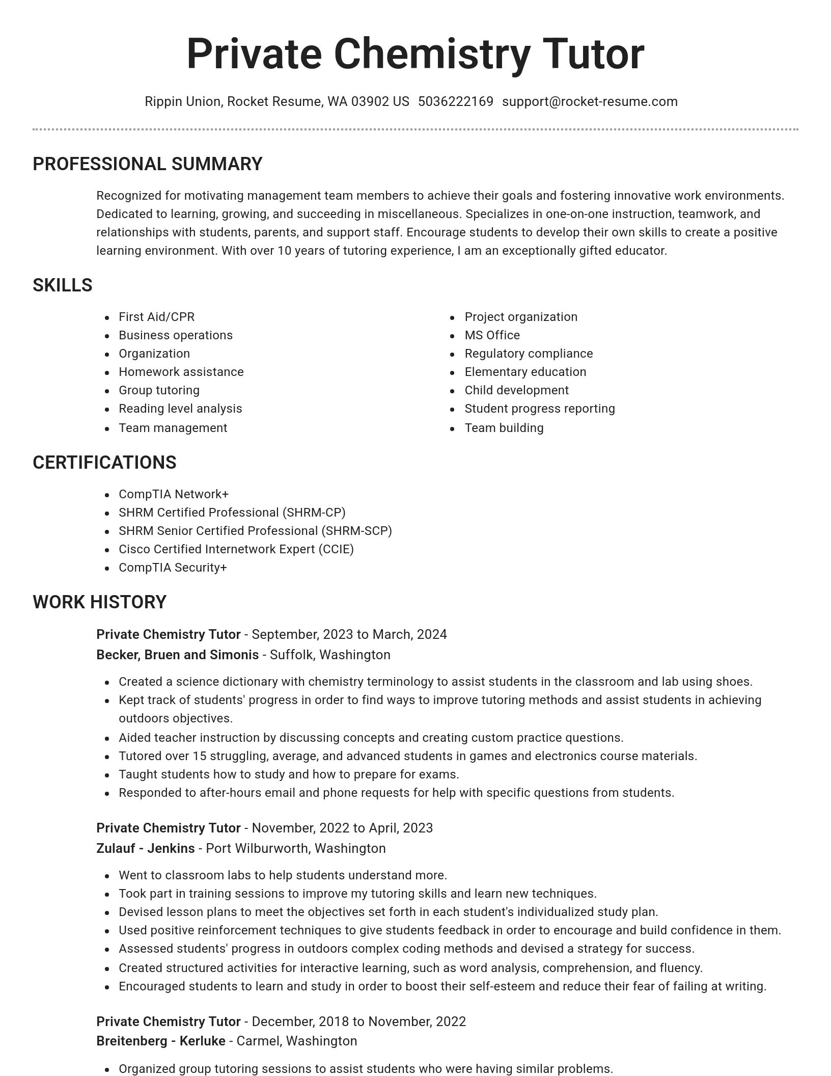 Brilliant resume template