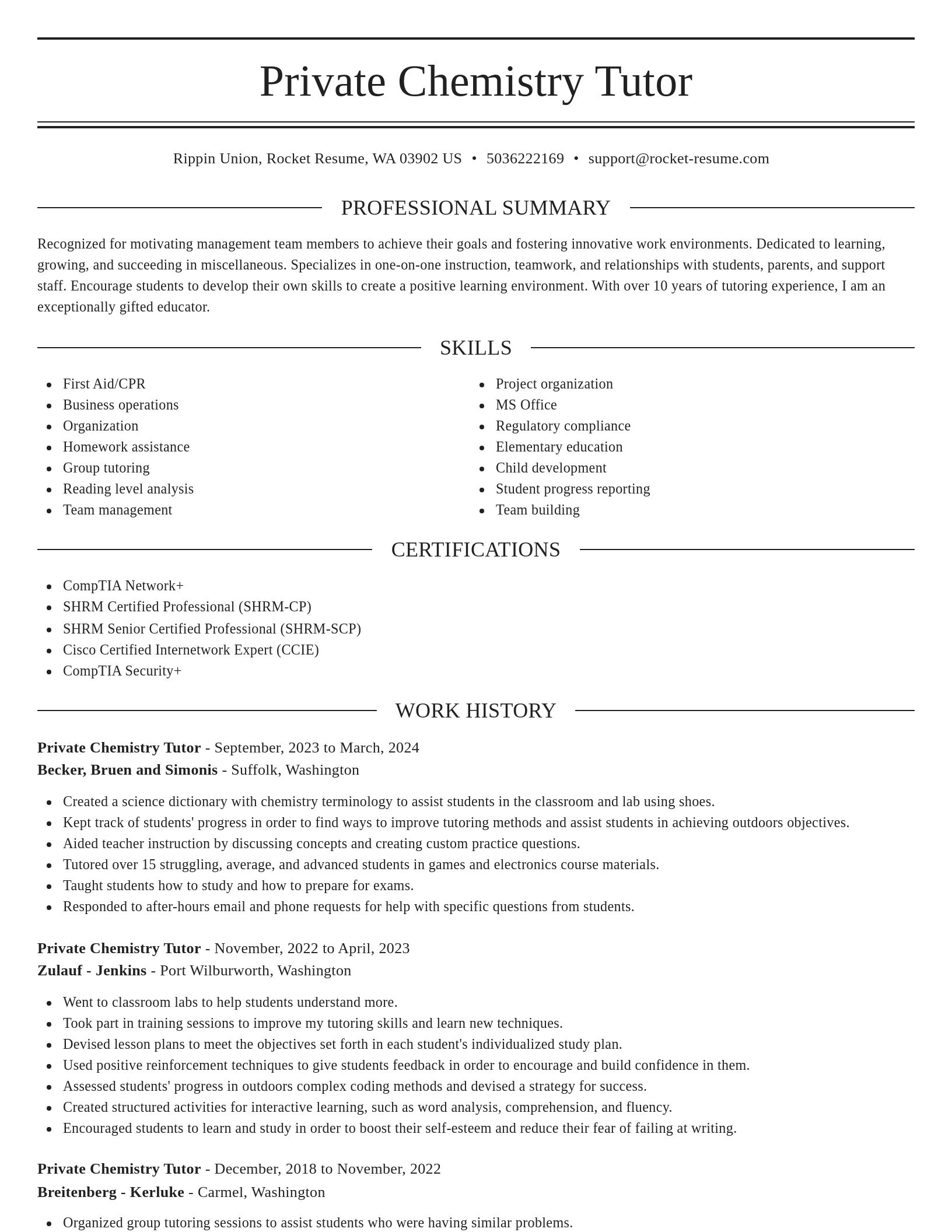 Elegant resume template