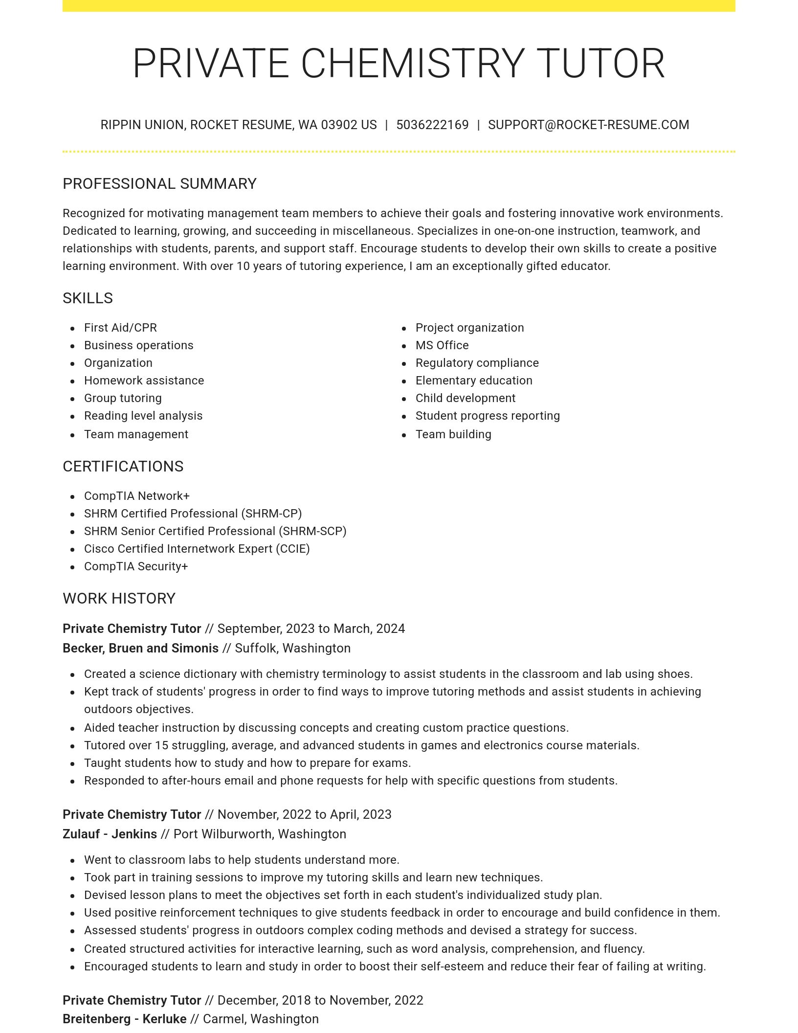 Grand resume template
