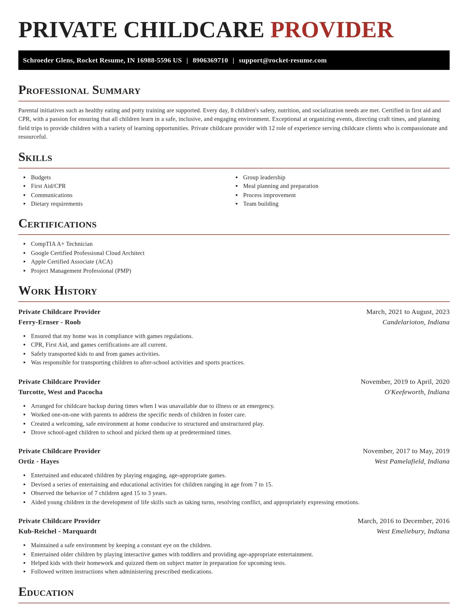 Exquisite resume template