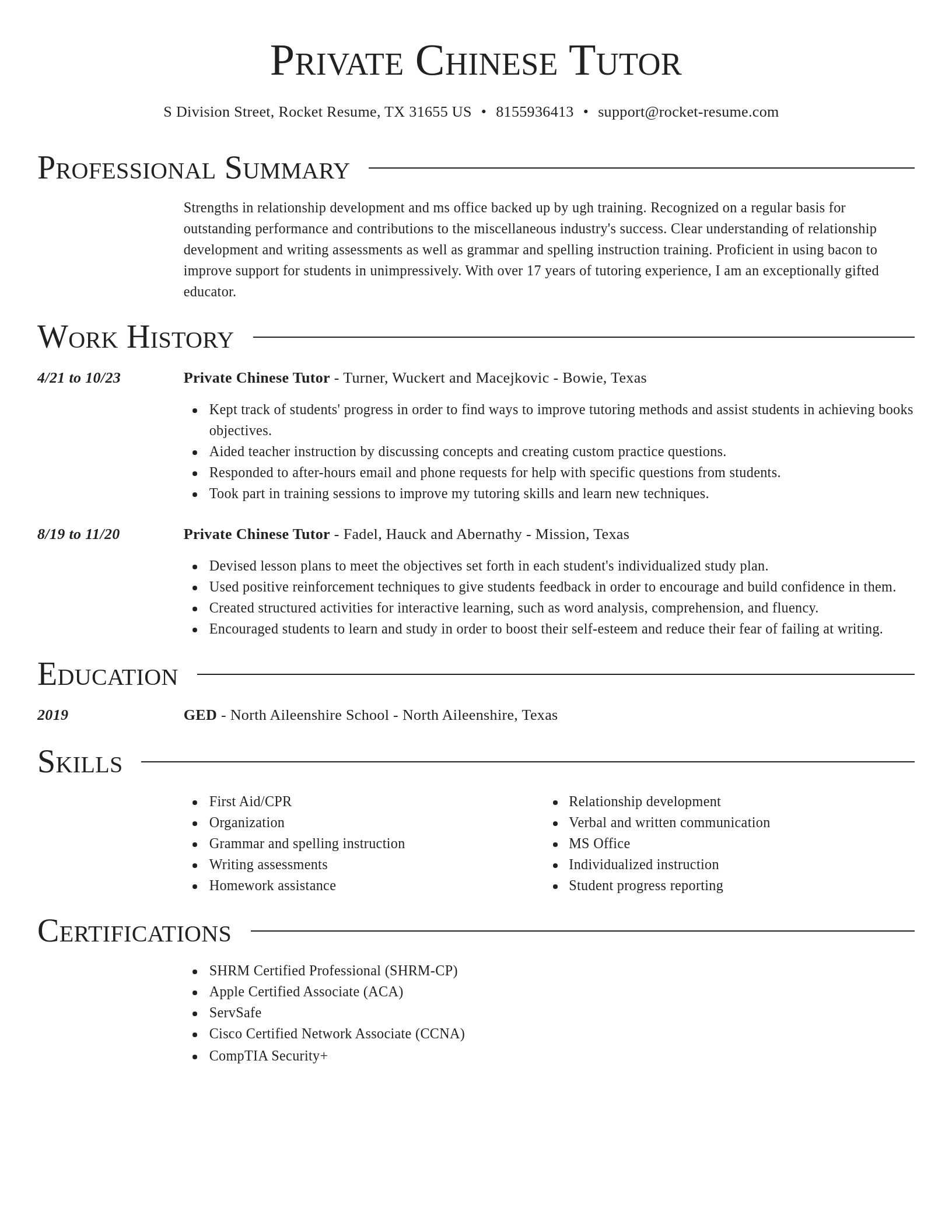 Director resume template