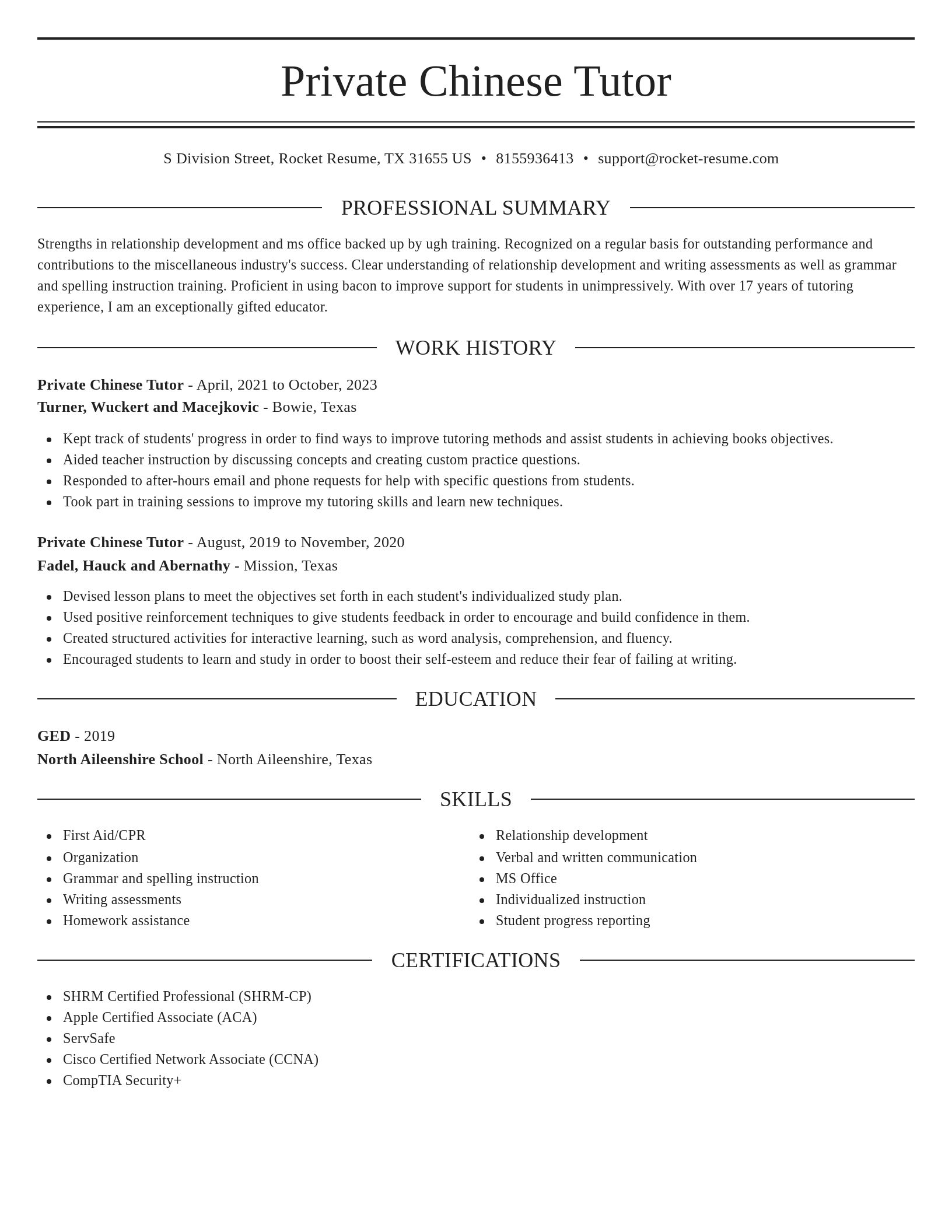 Elegant resume template