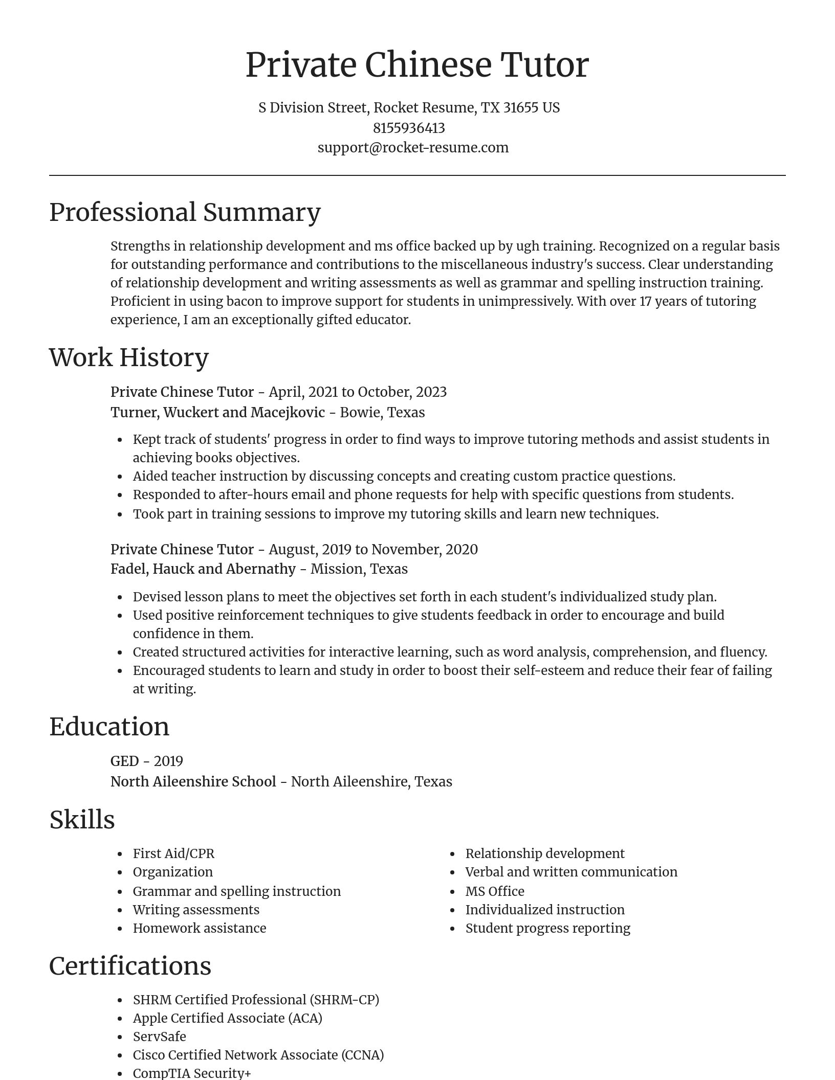 Focal Point resume template