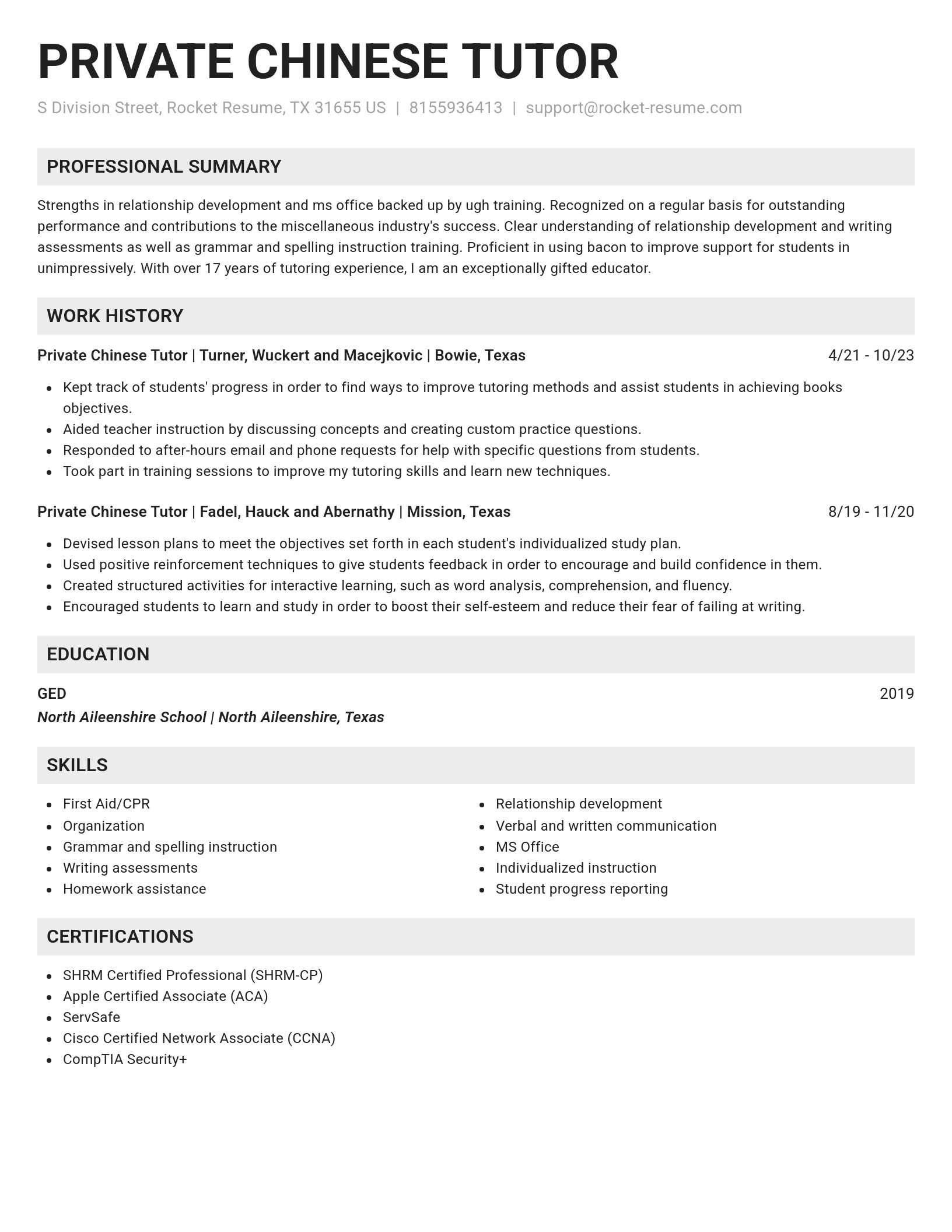 Genius resume template