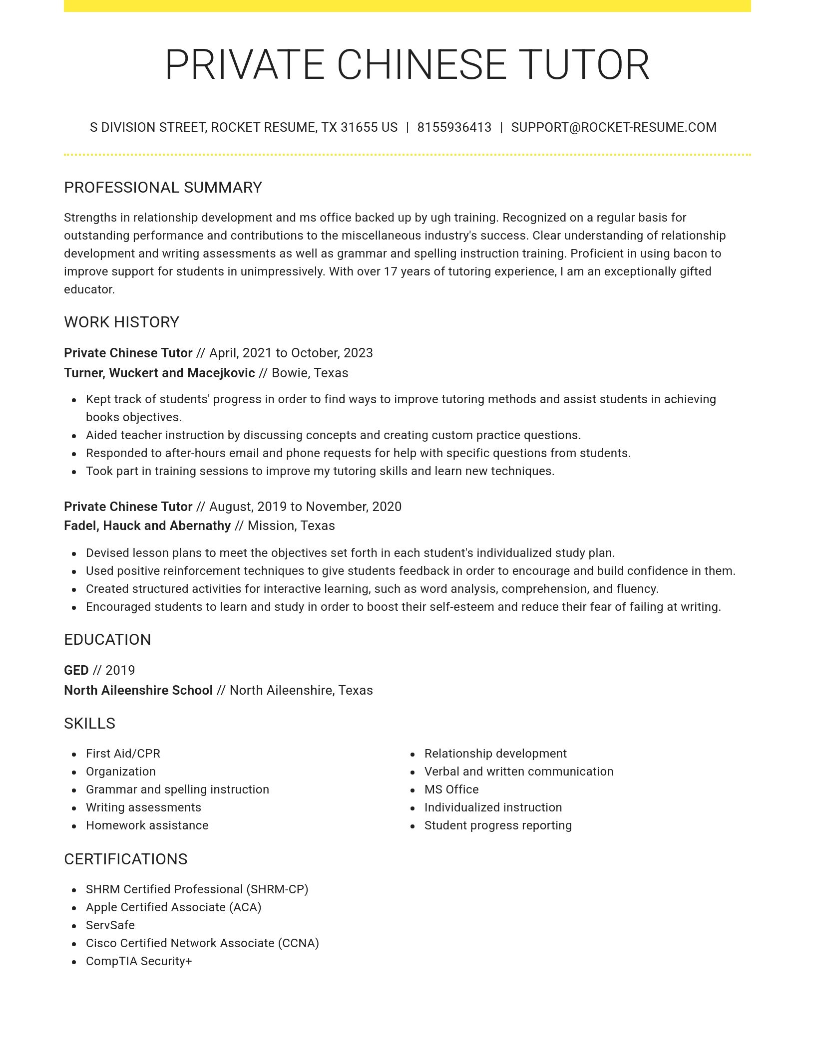 Grand resume template