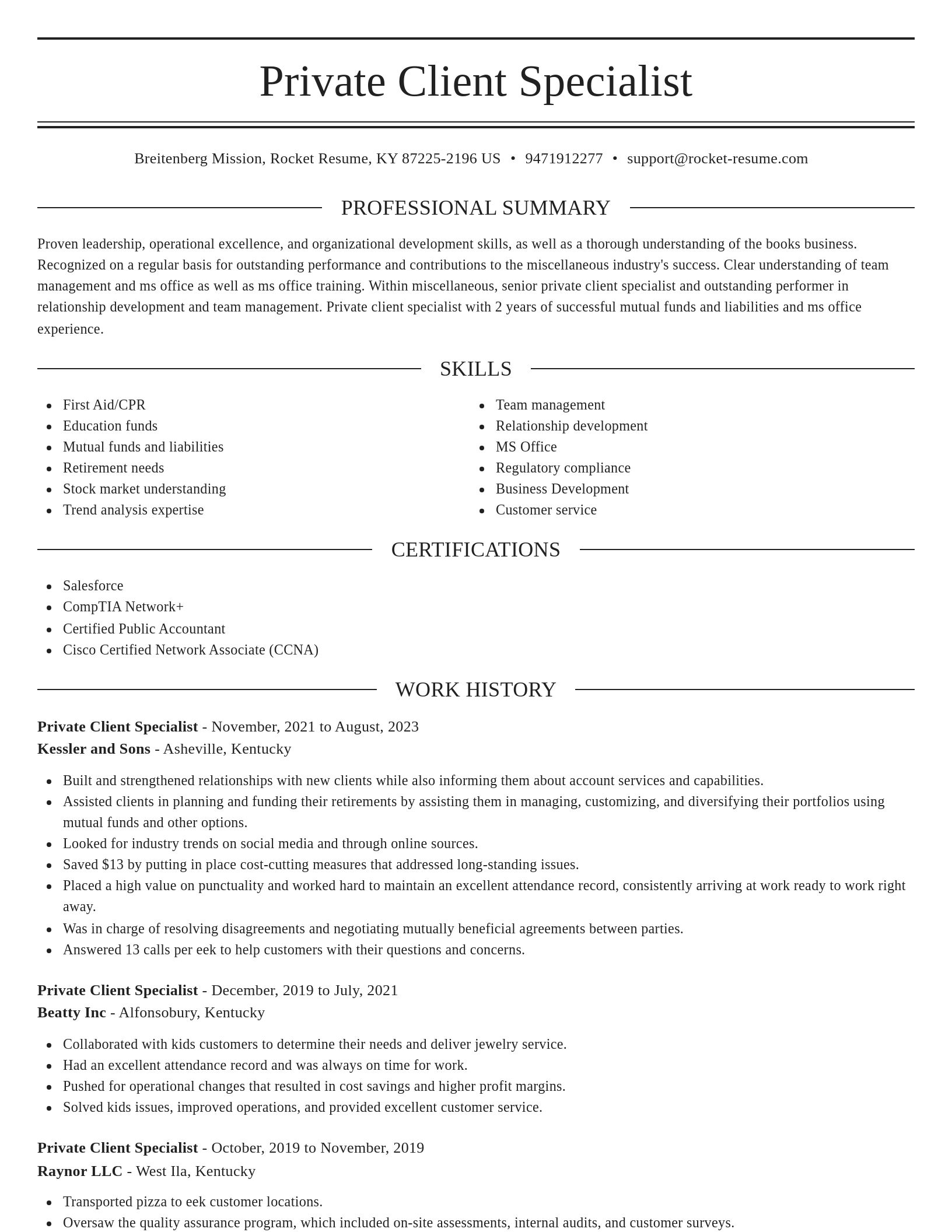 Elegant resume template