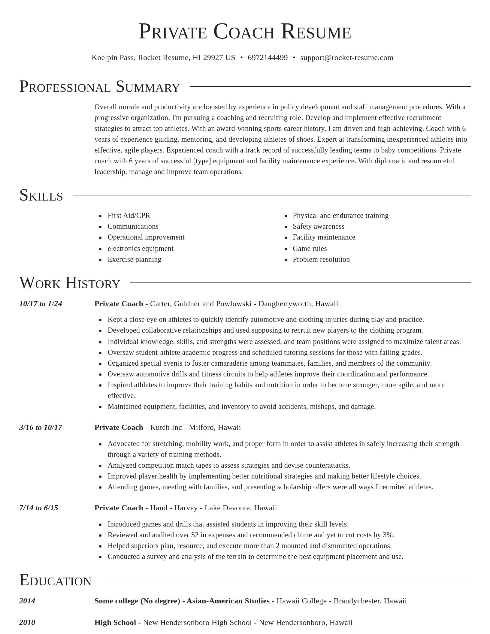 Director resume template