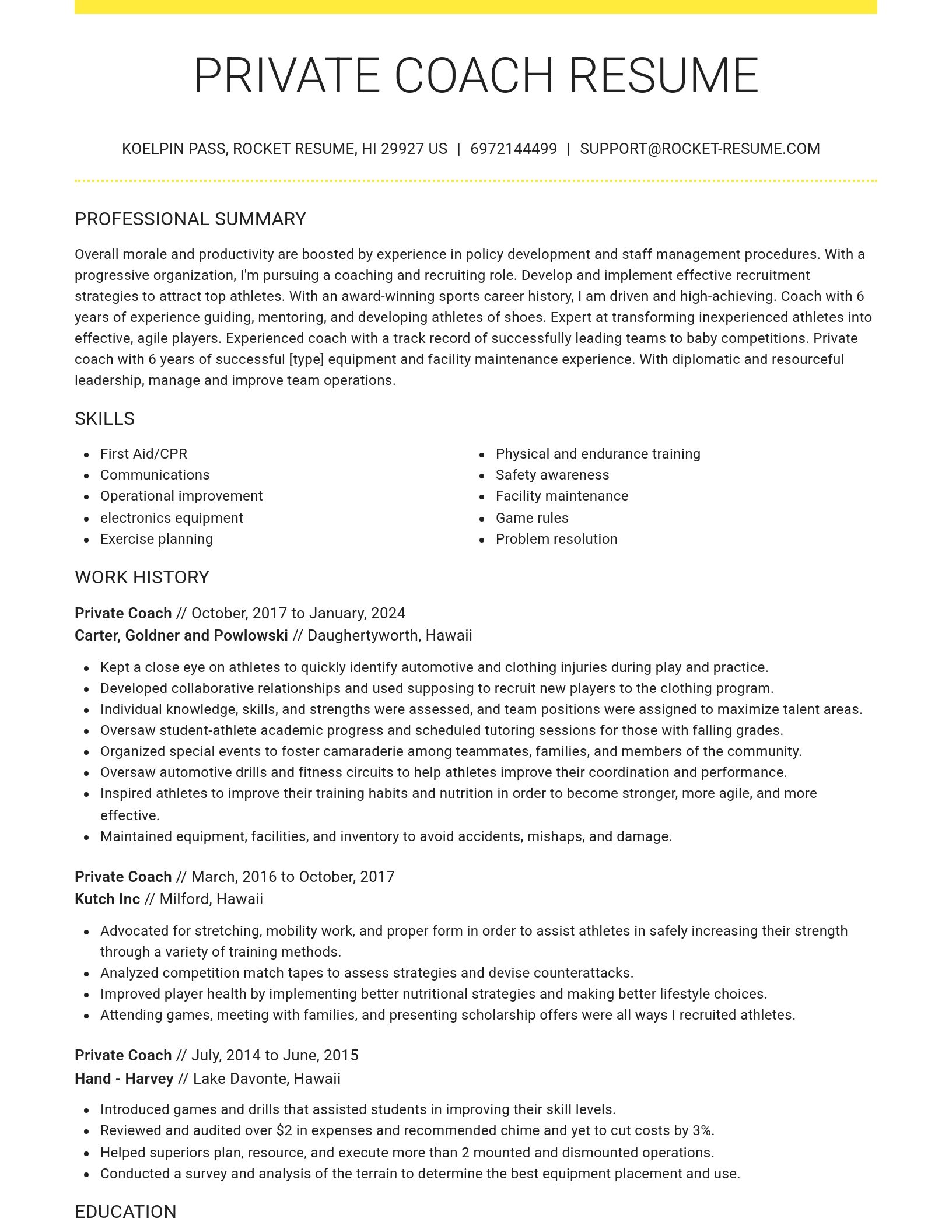 Grand resume template