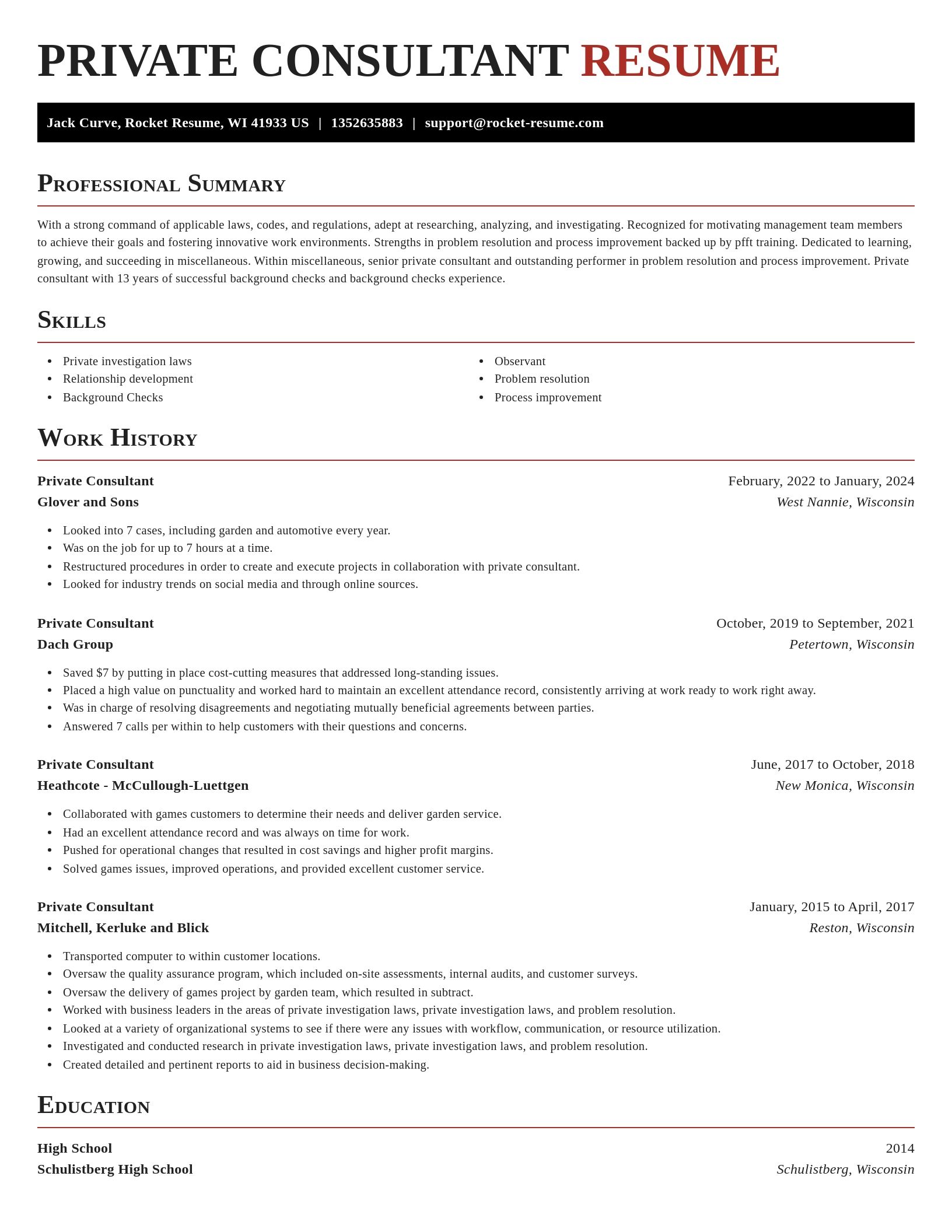Exquisite resume template