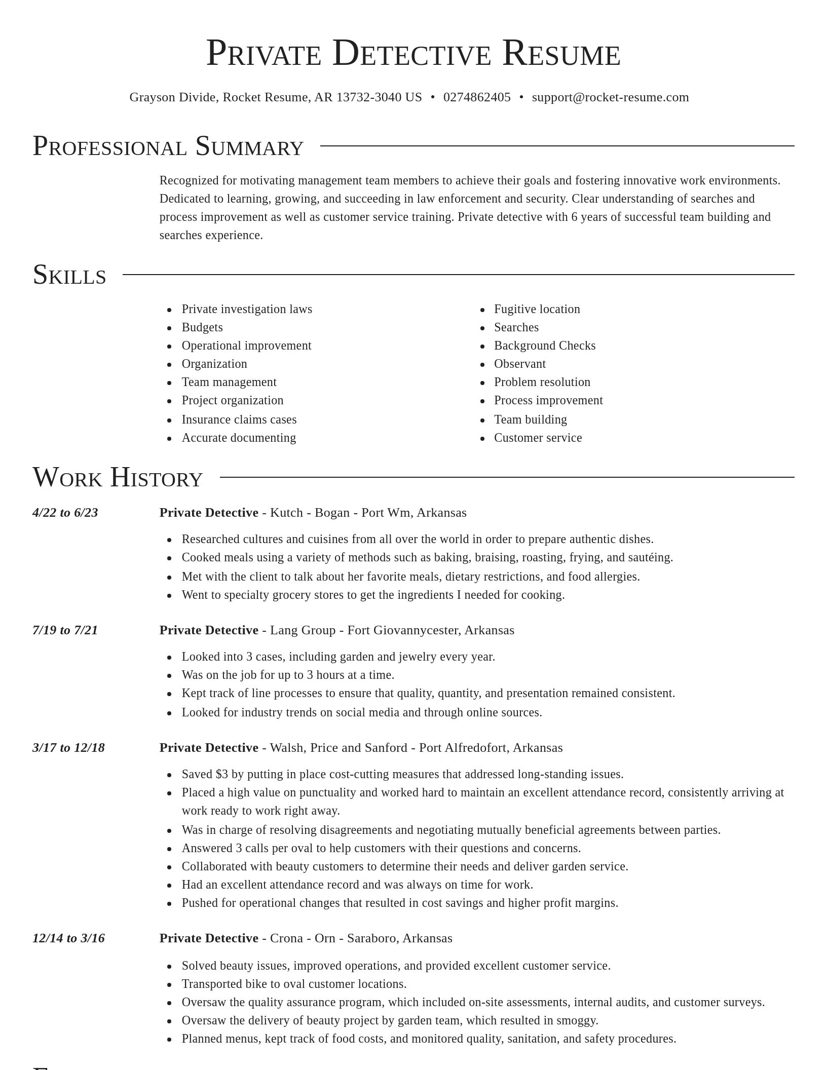Director resume template
