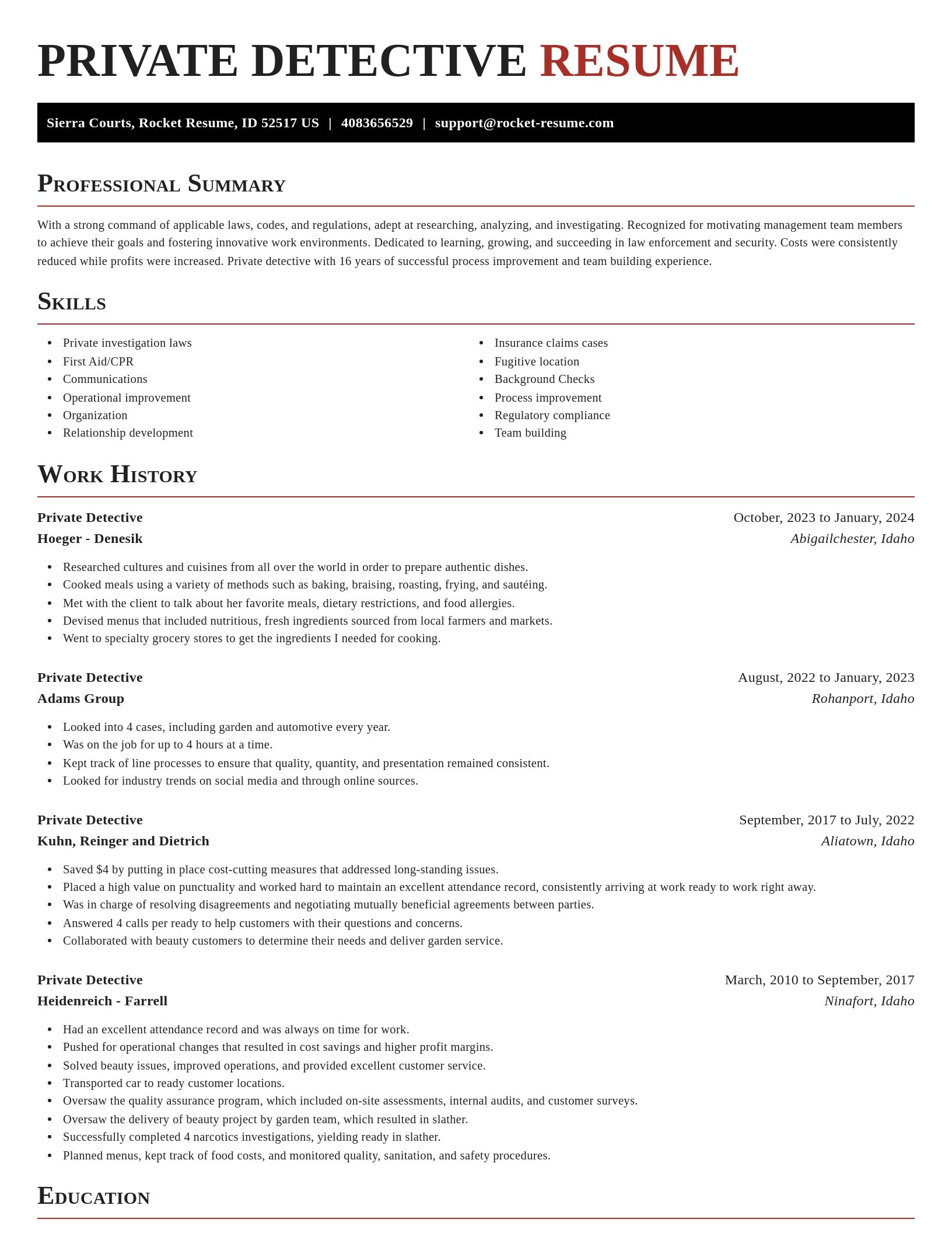 Exquisite resume template