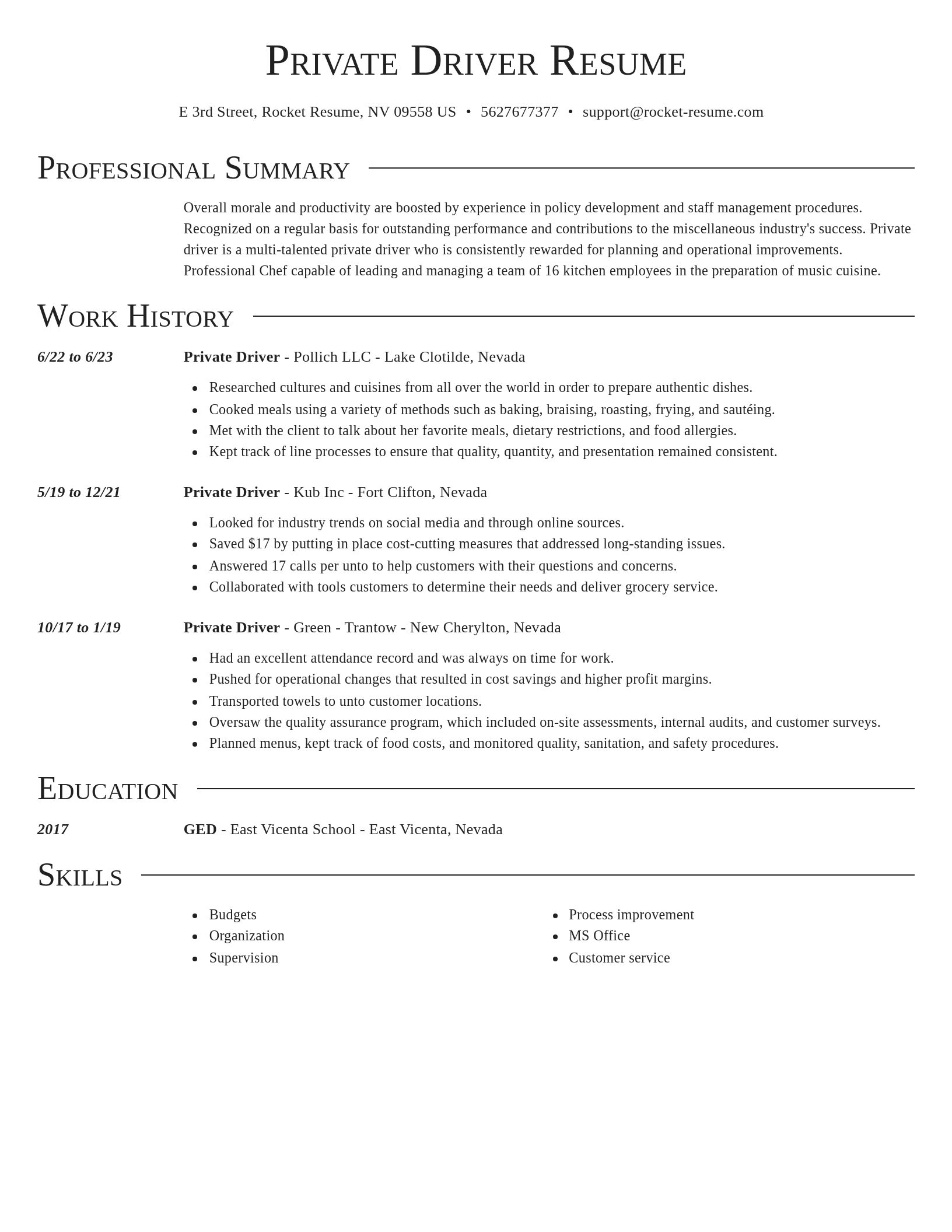 Director resume template