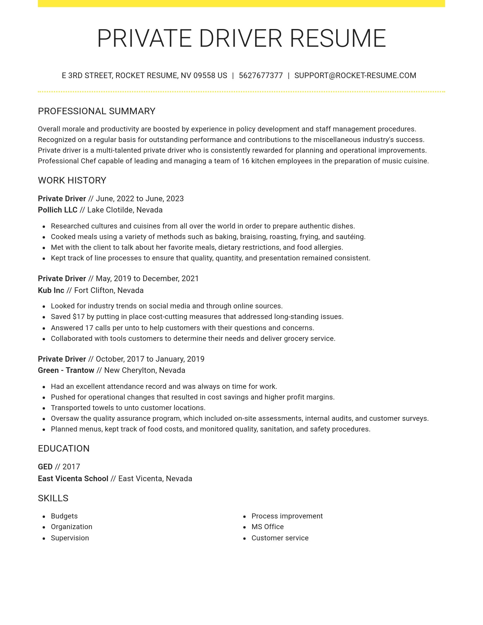 Grand resume template