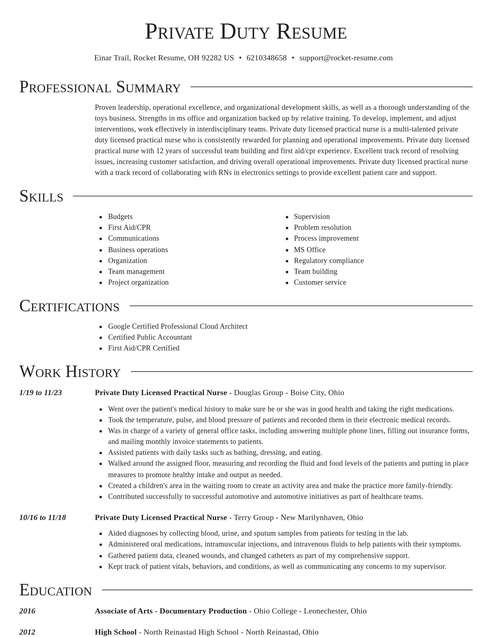Director resume template